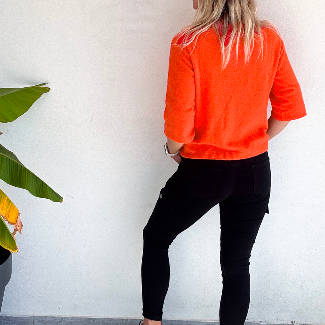 Skinny cargo noir femme