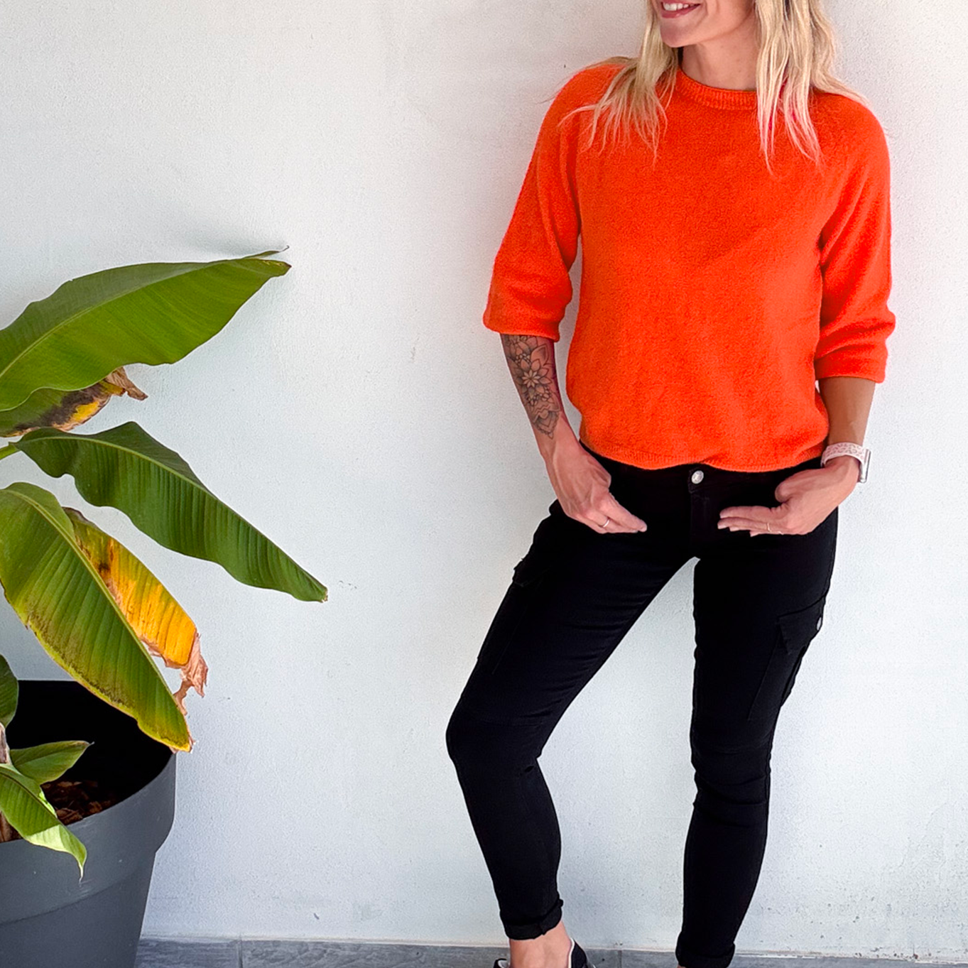 Skinny cargo noir femme