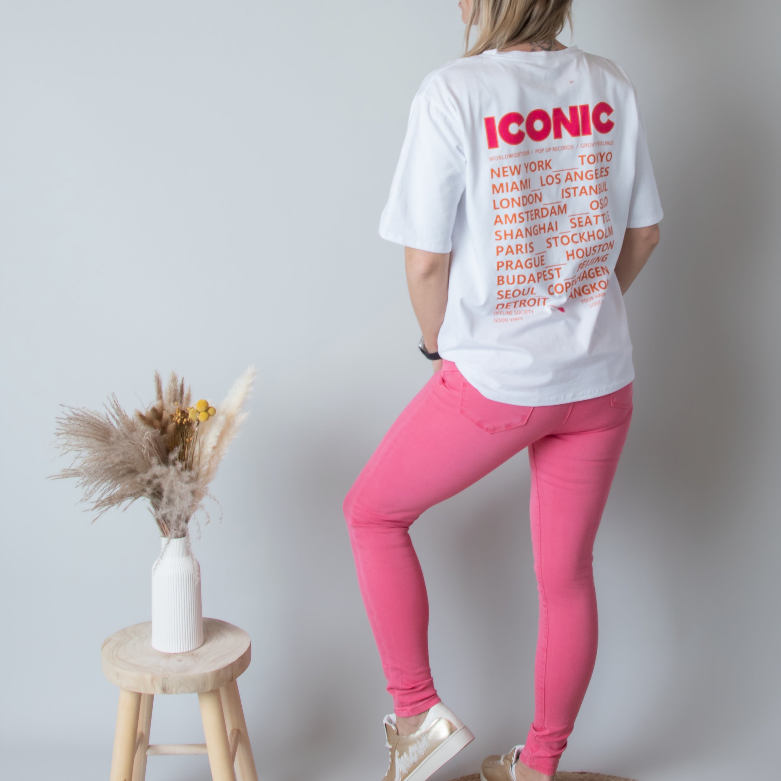 Jean Skinny Rose Azalée femme