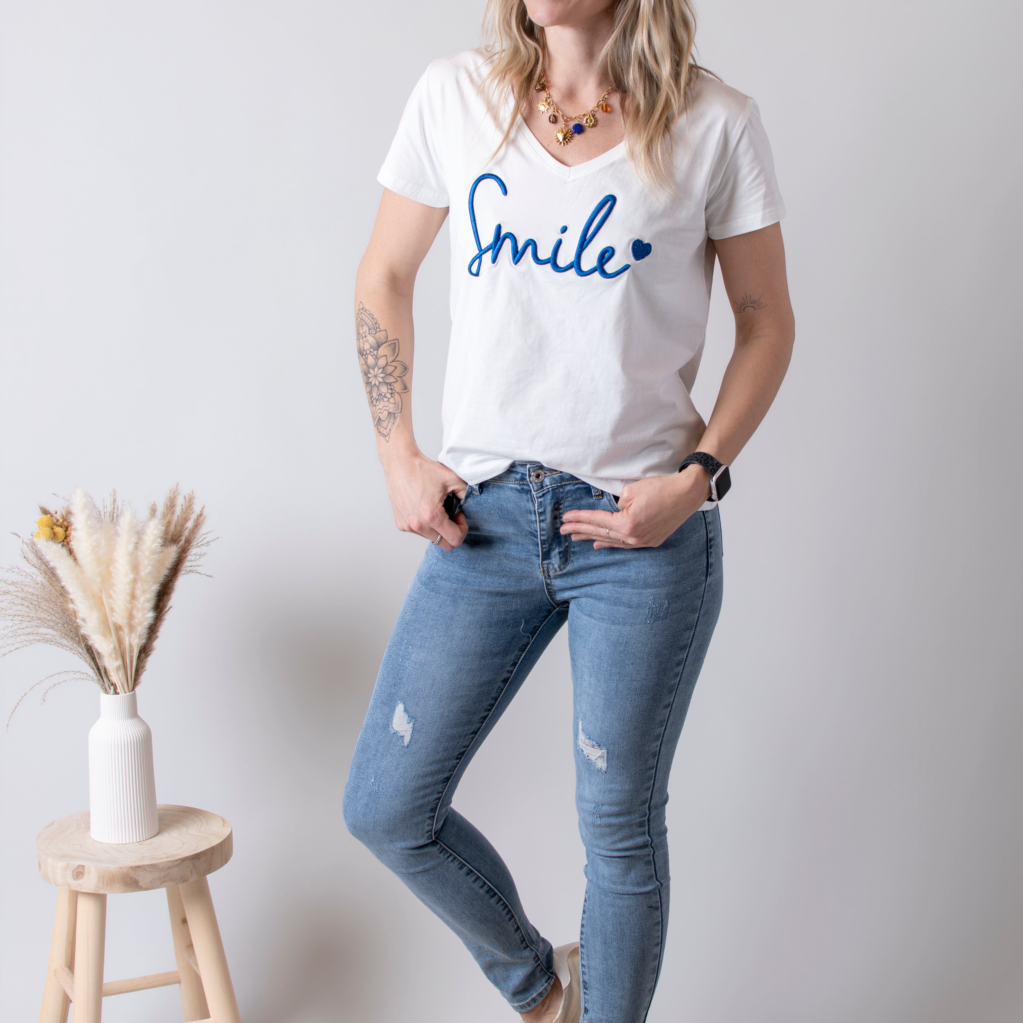 Jean skinny bleu clair delavé la boutique de lydie