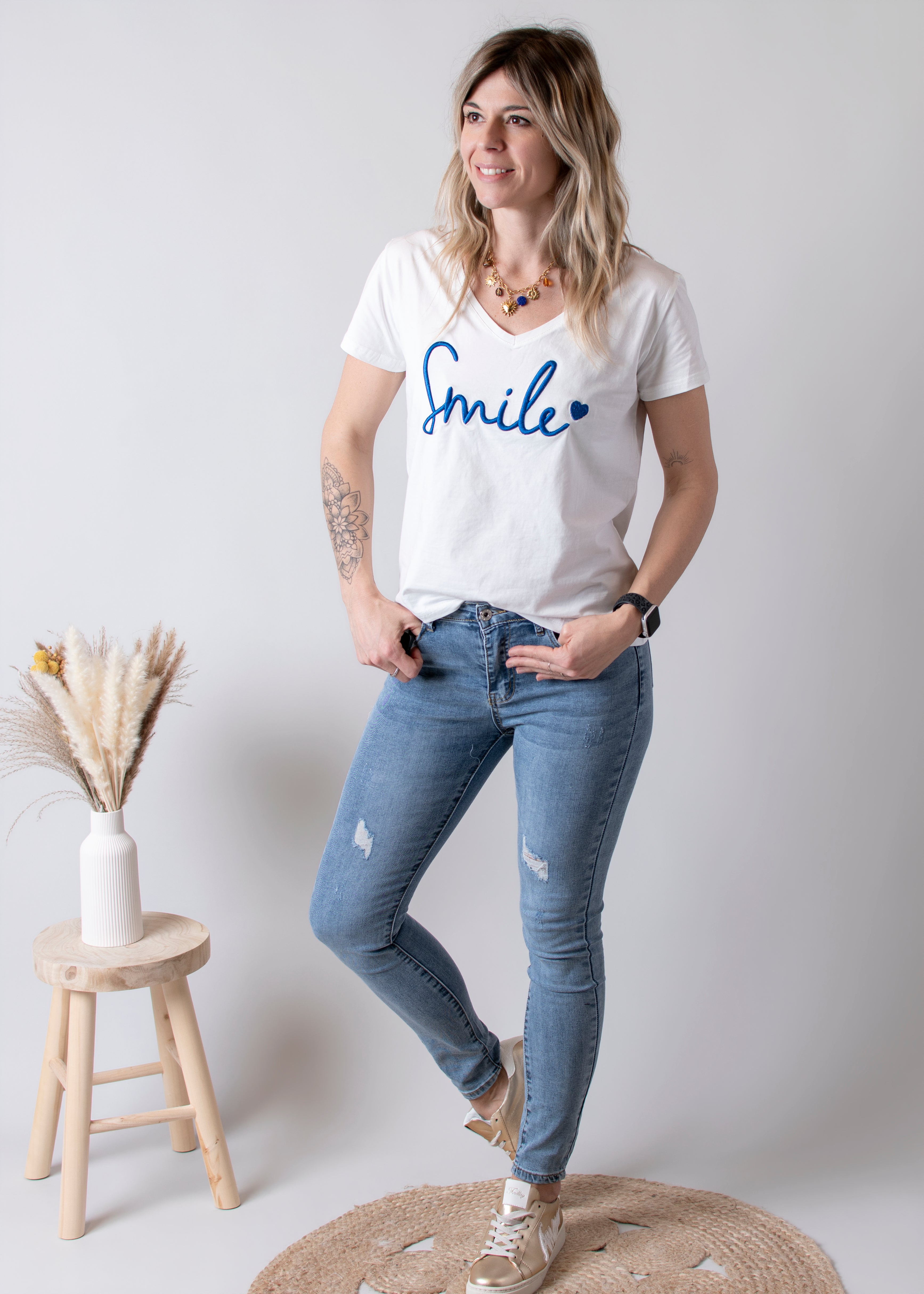 Jean skinny bleu clair delavé la boutique de lydie