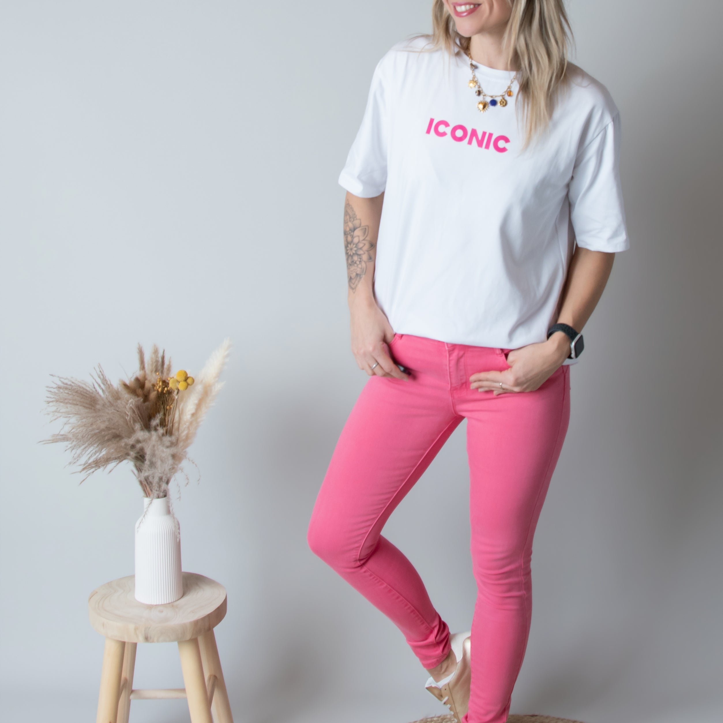 Jean Skinny Rose Azalée femme