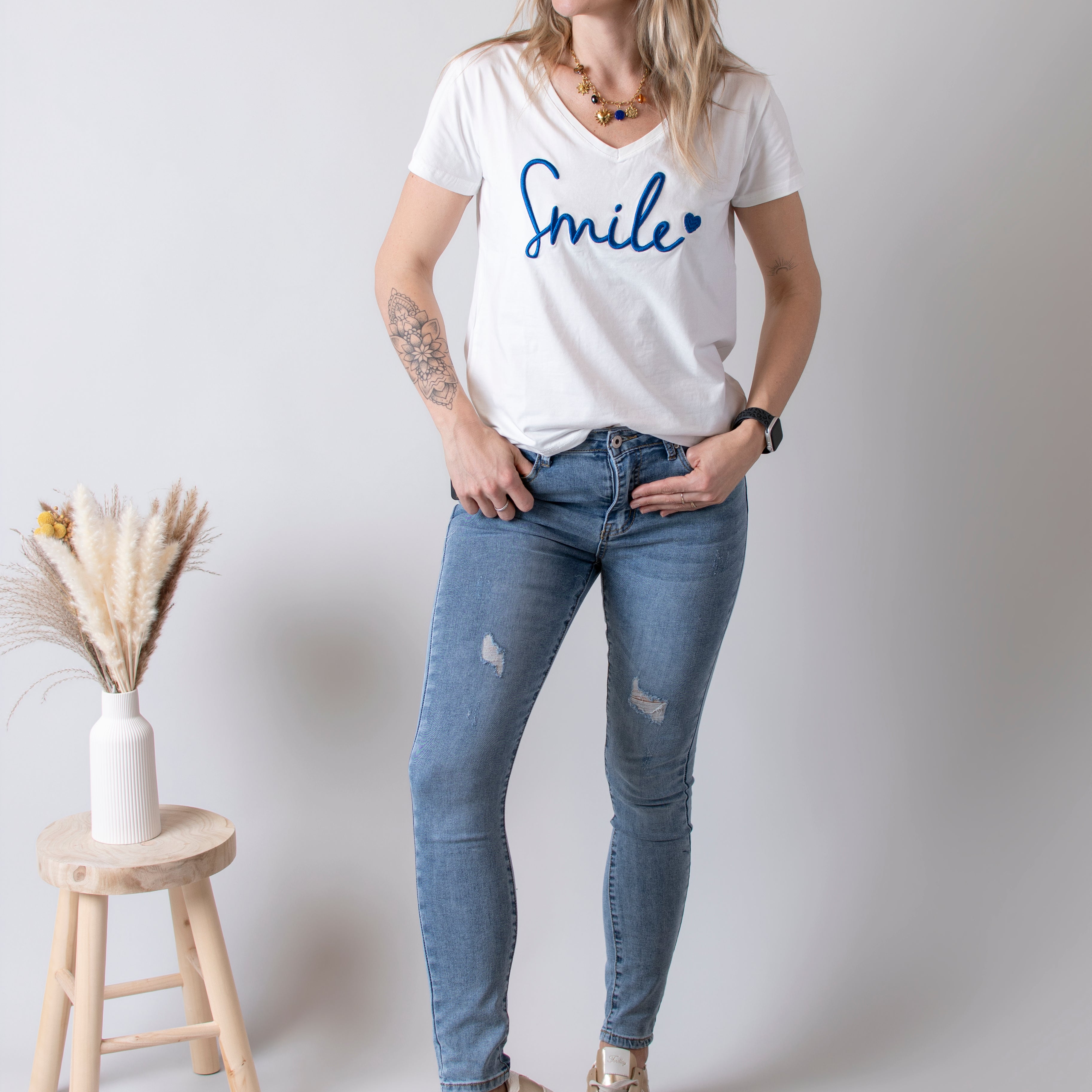 Jean skinny bleu clair delavé