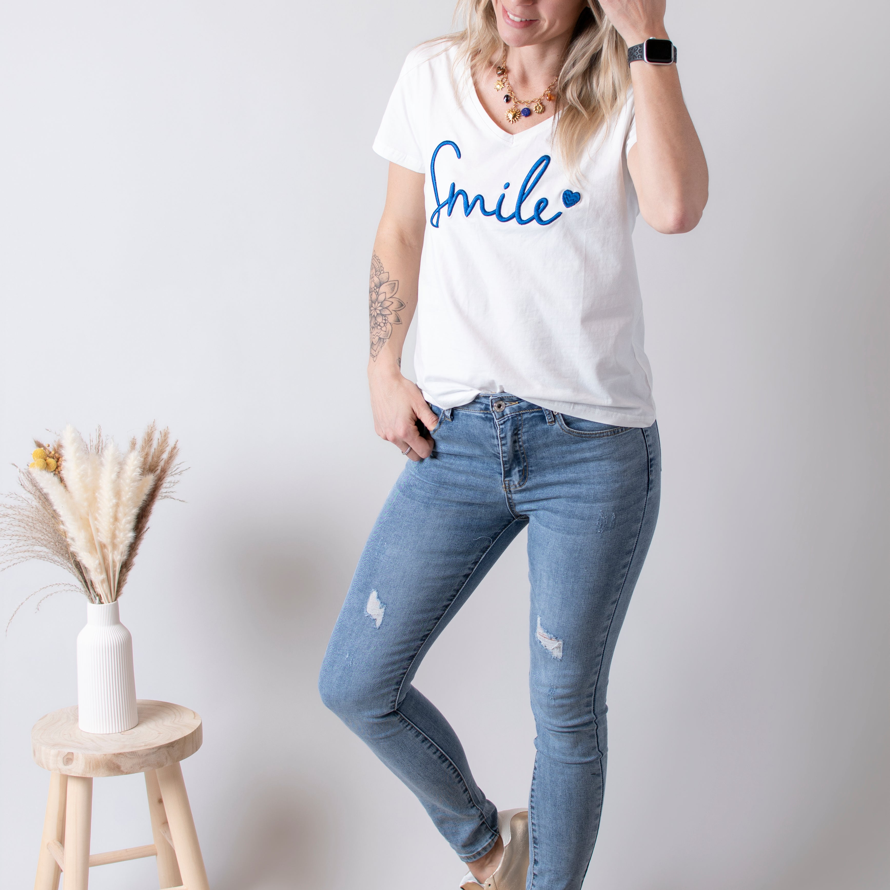 Jean skinny bleu clair delavé