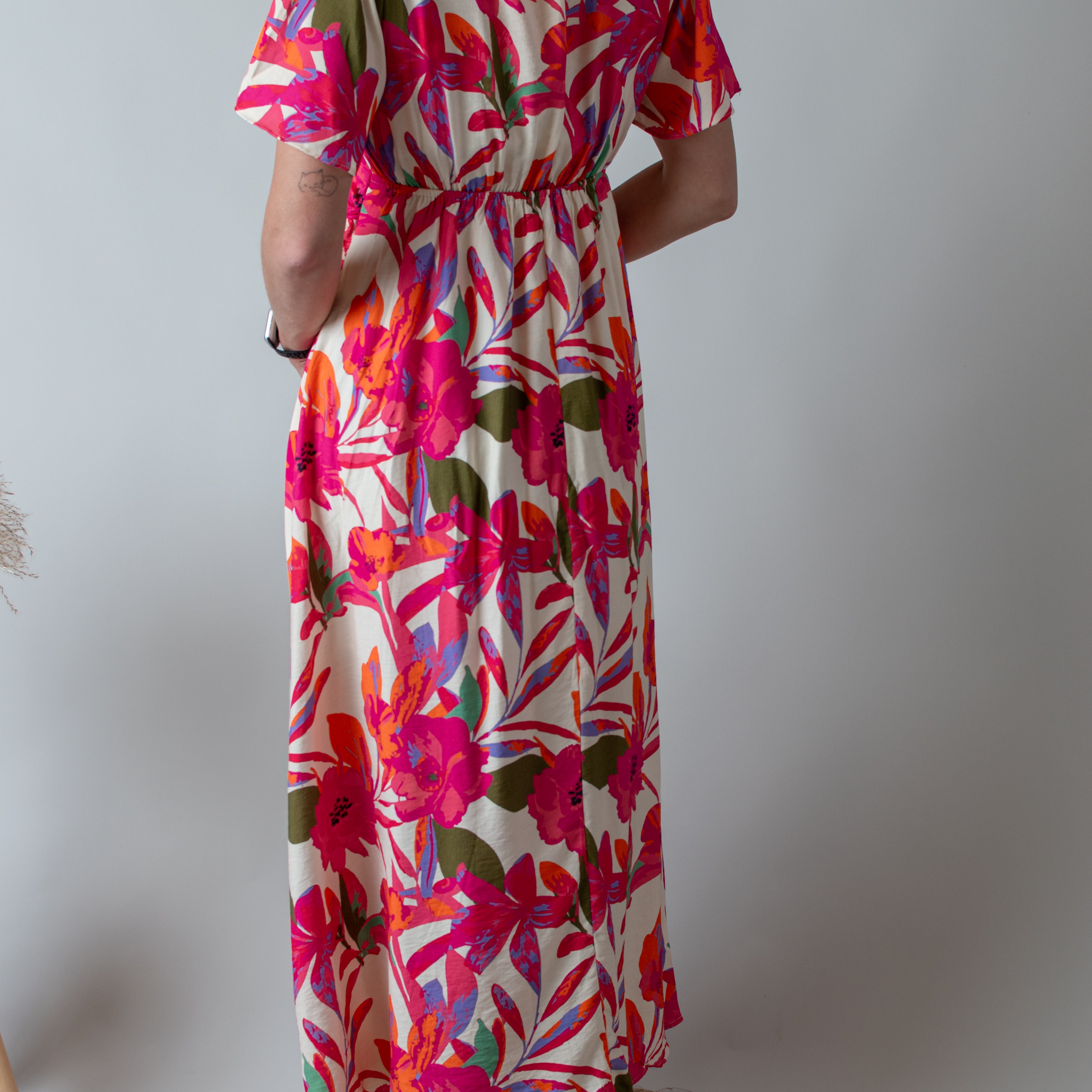 Robe Longue Fleurs Tropicale