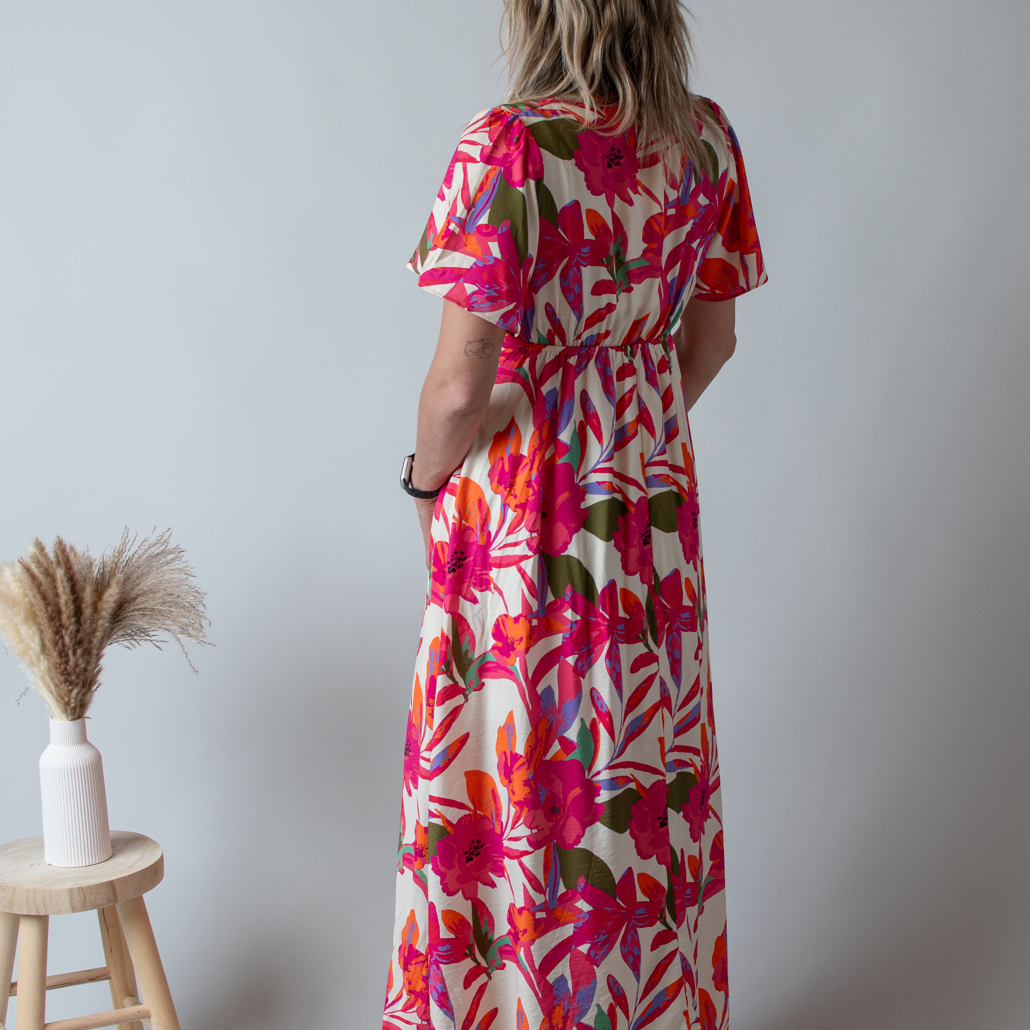 Robe Longue Fleurs Tropicale