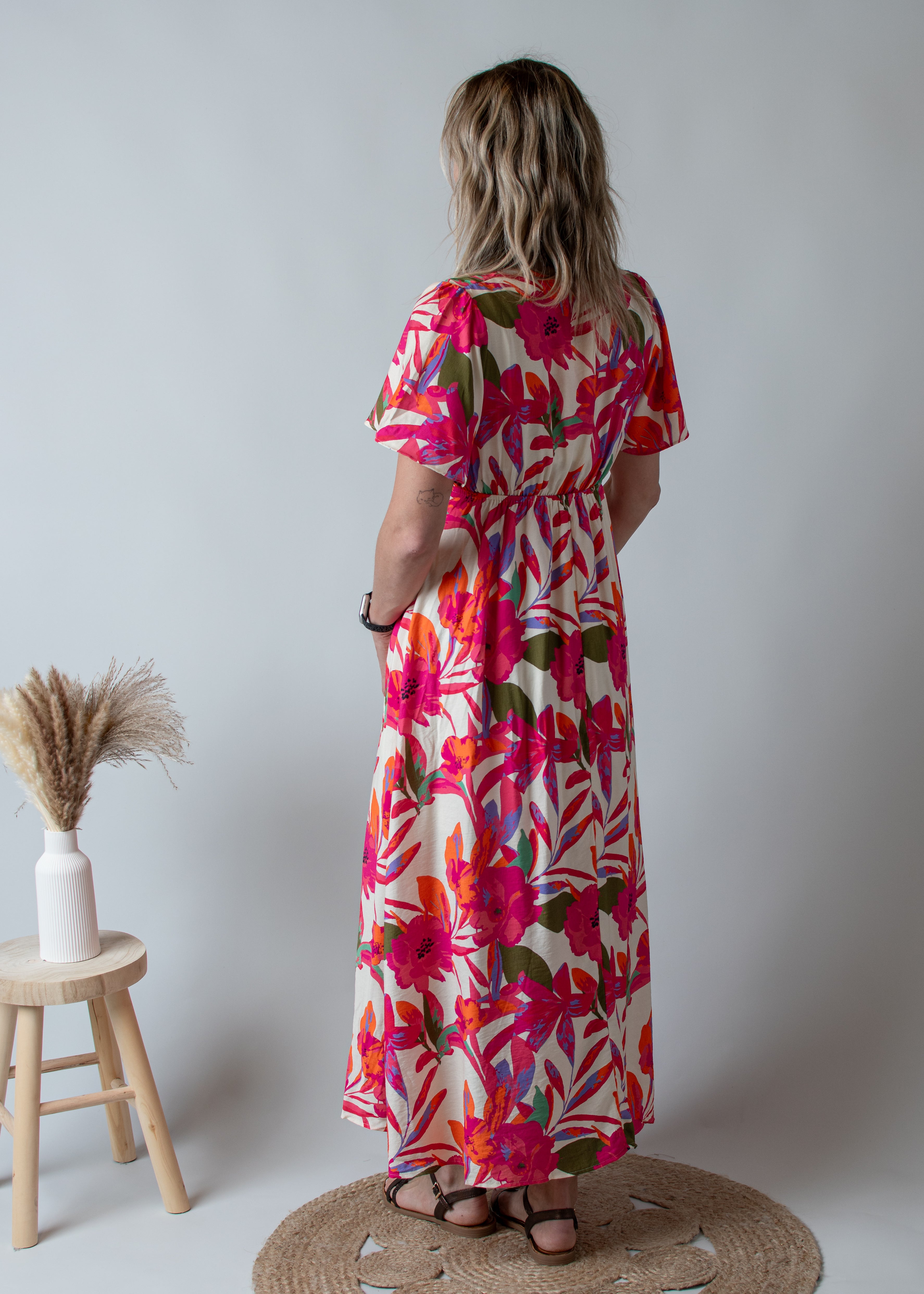 Robe Longue Fleurs Tropicale