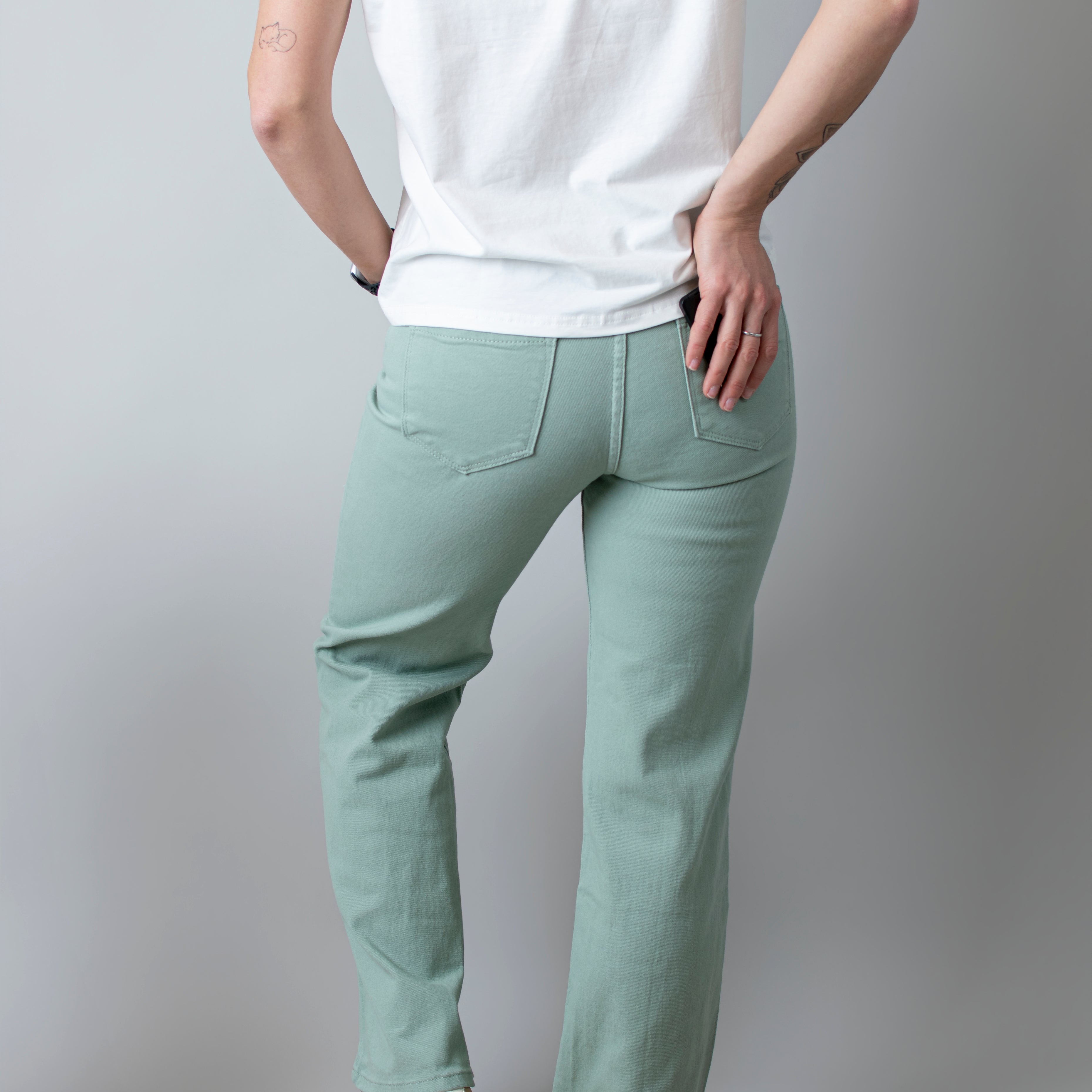 Pantalon Flare Vert Sauge femme