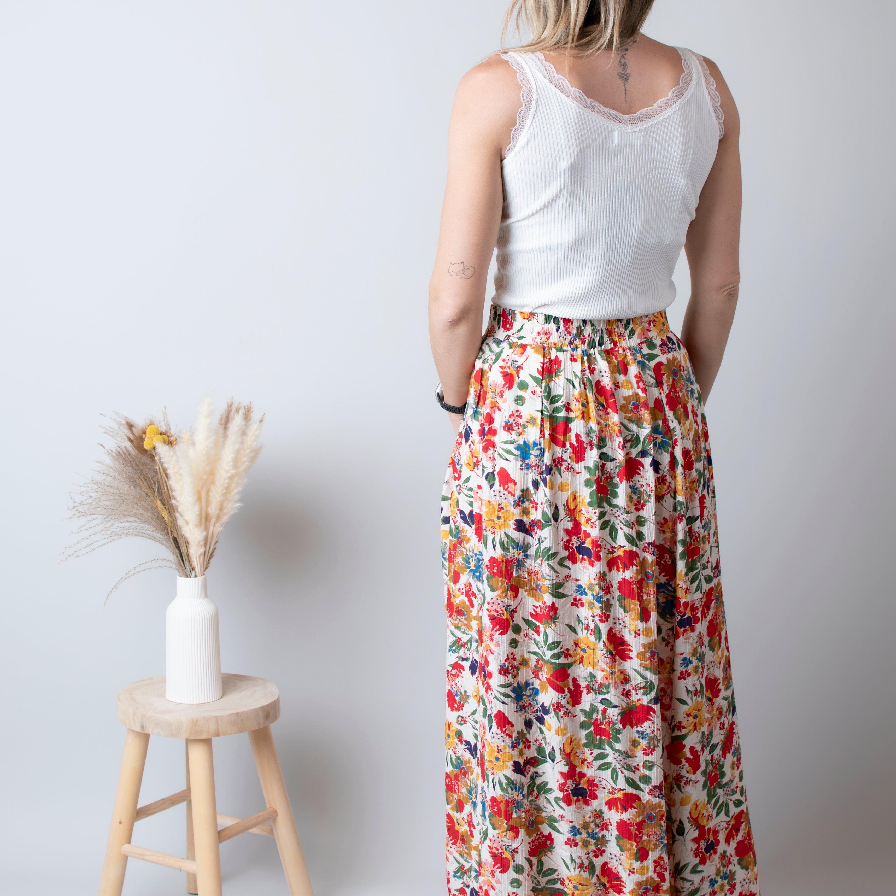 Jupe longue fleuri la boutique de lydie