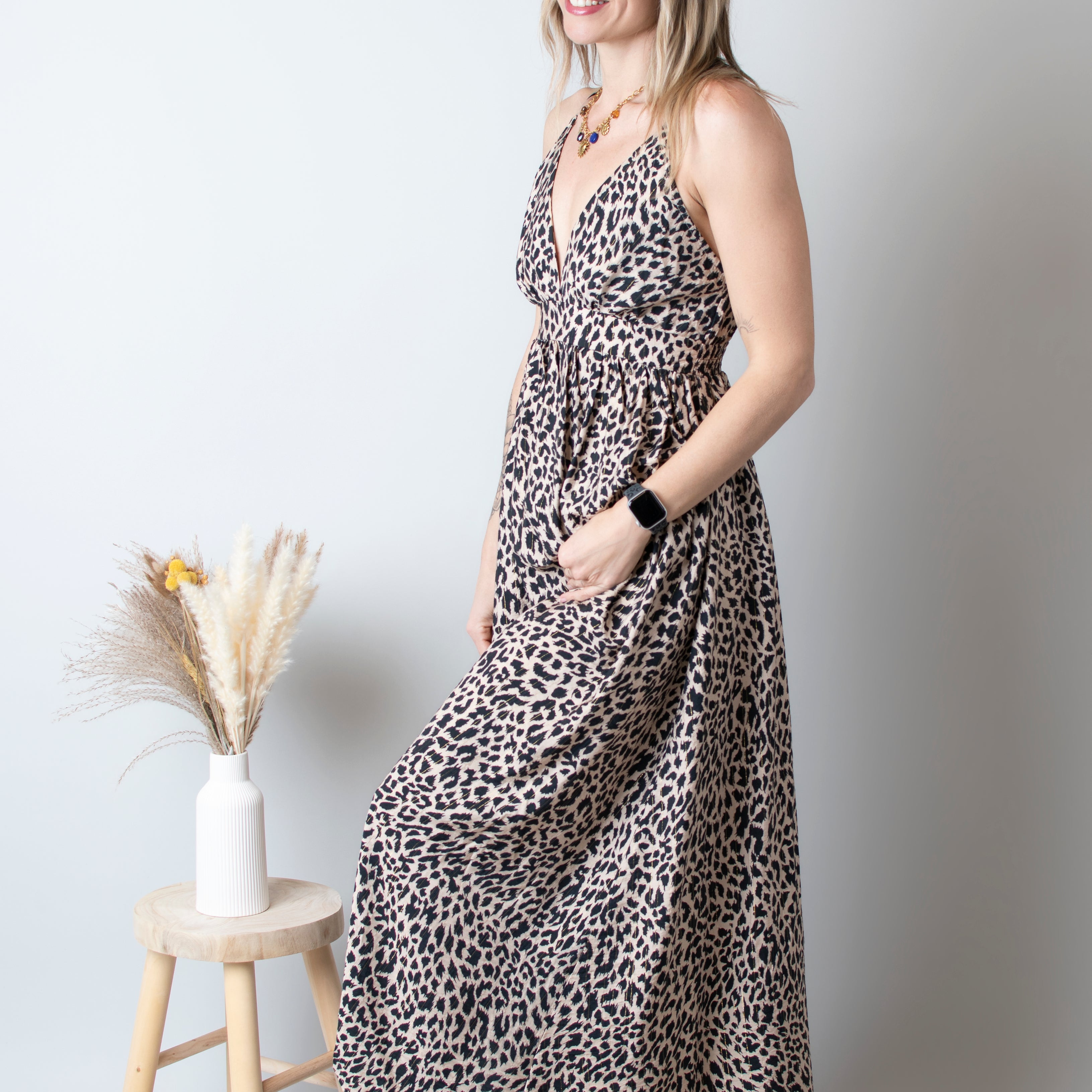 Robe longue Léopard