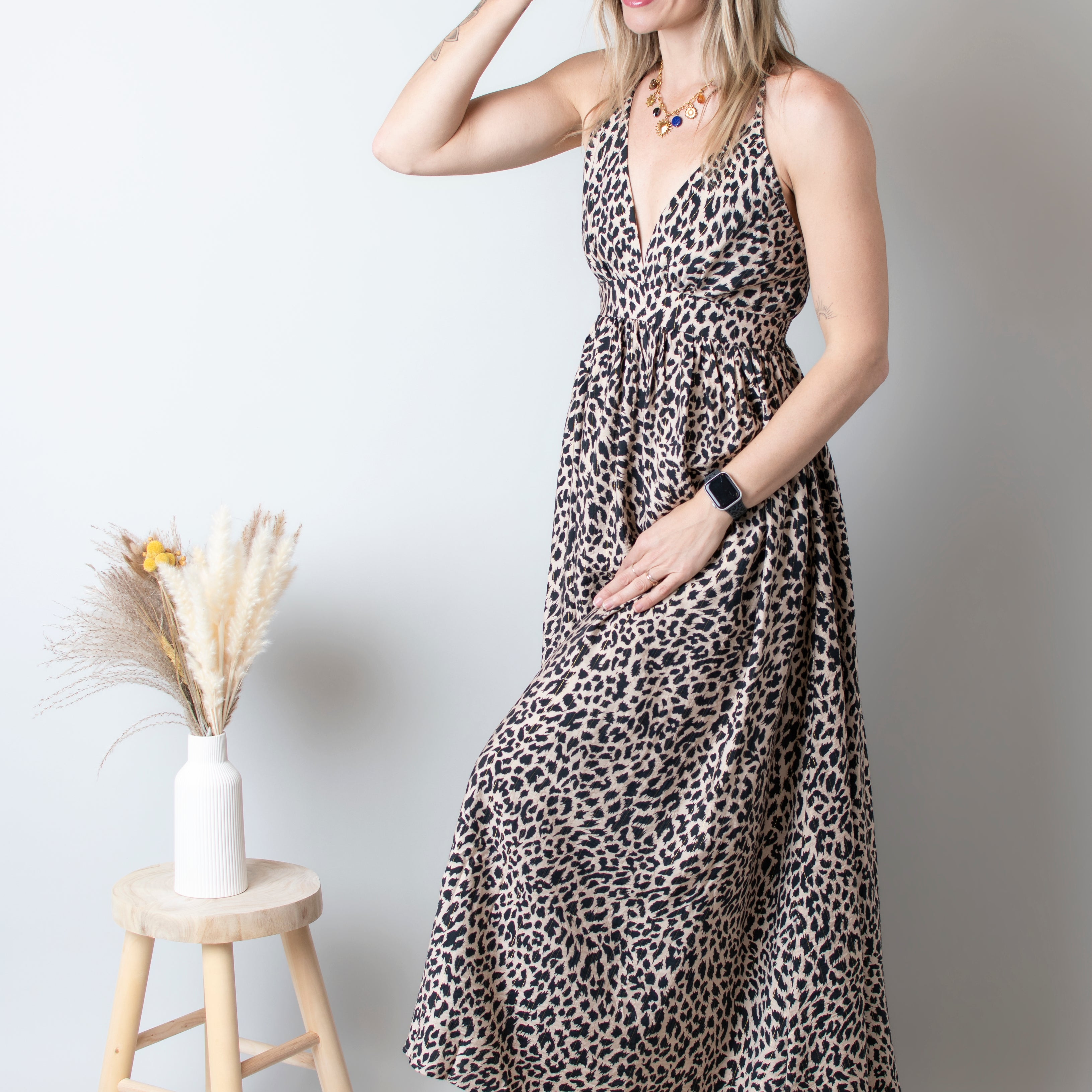 Robe longue Léopard