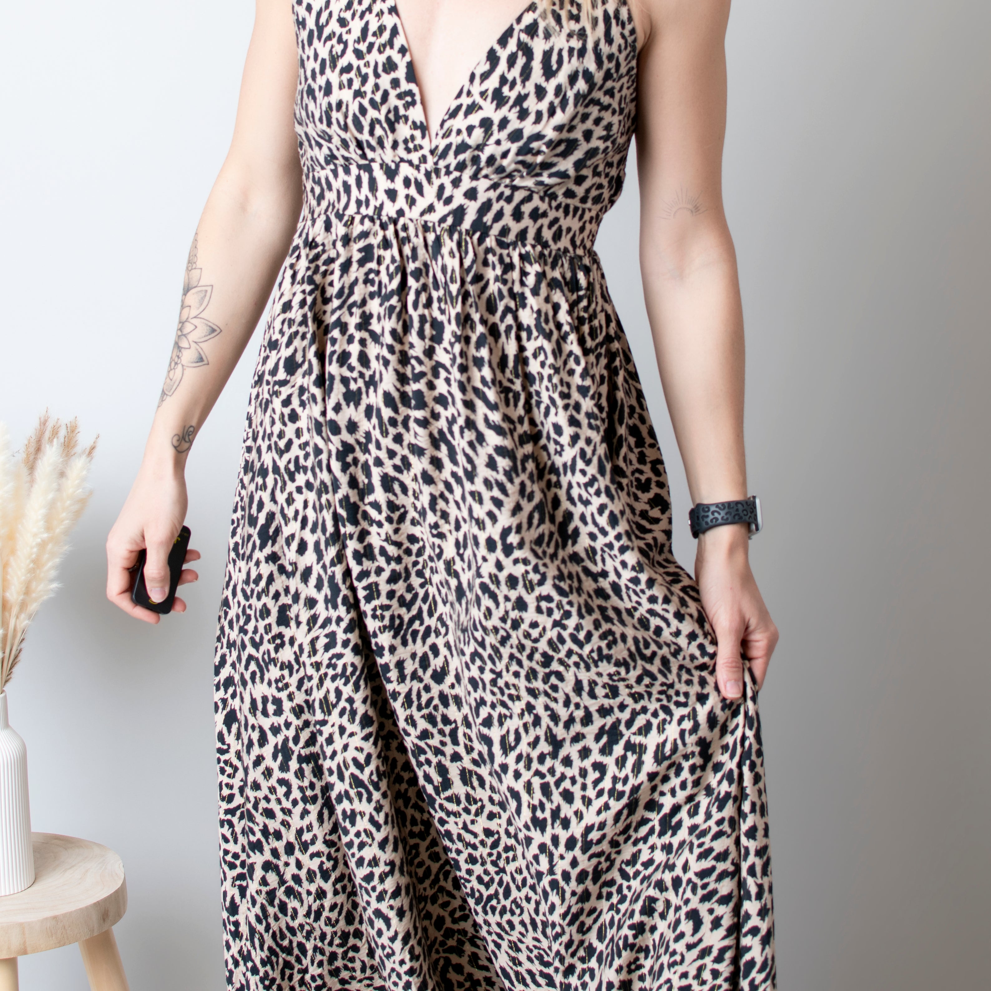 Robe longue Léopard