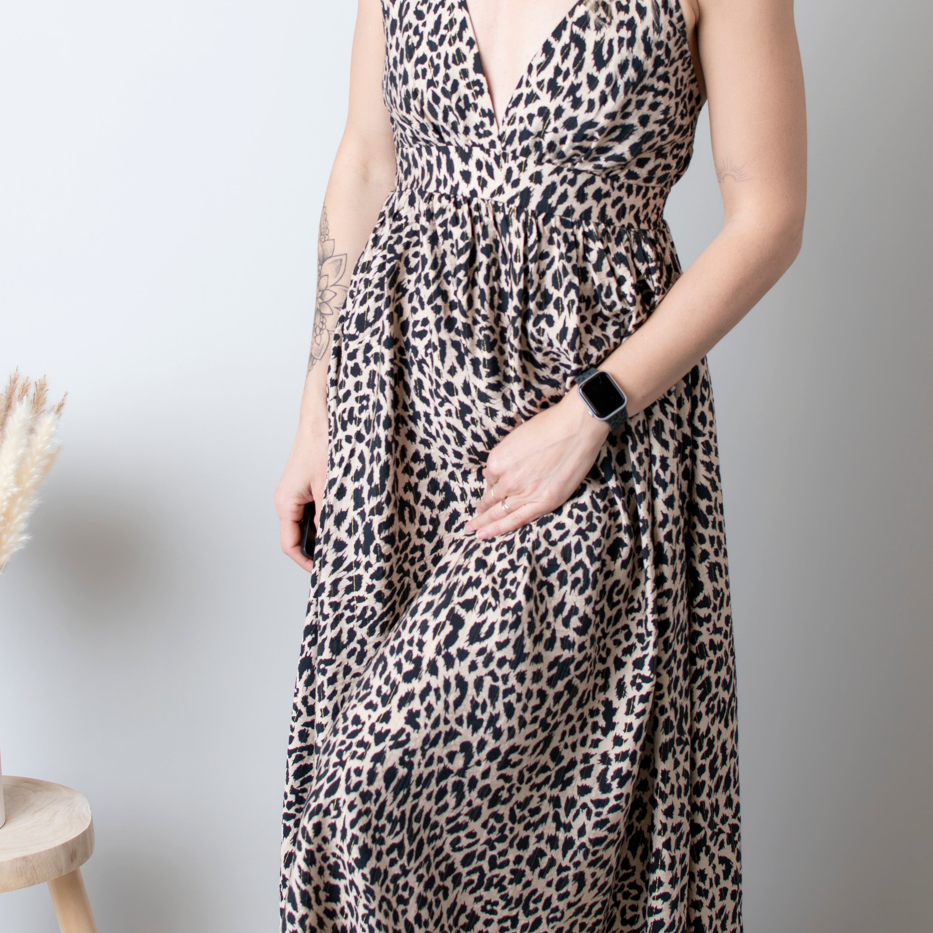 Robe longue Léopard