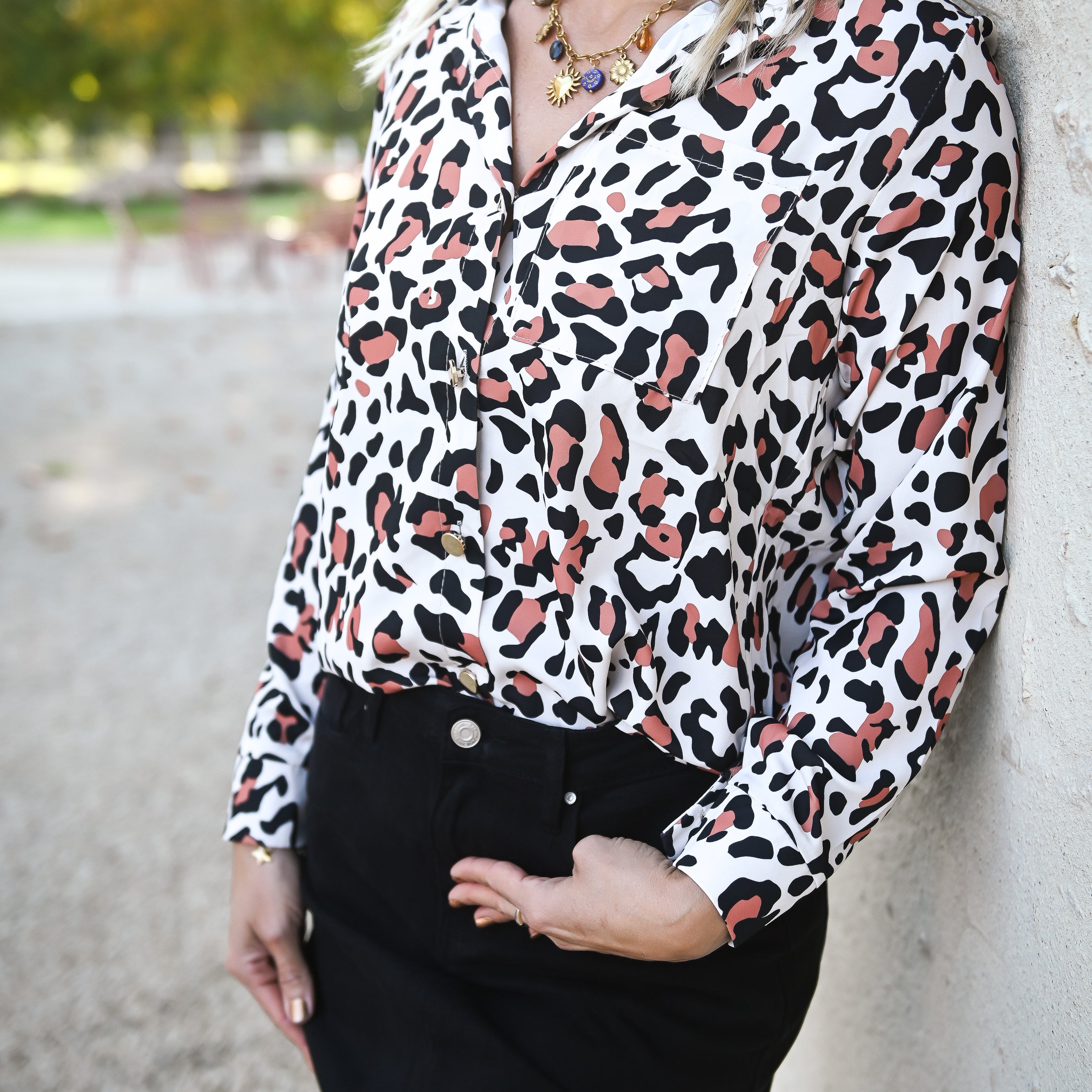 Chemise fluide motif léopard la boutique de lydie