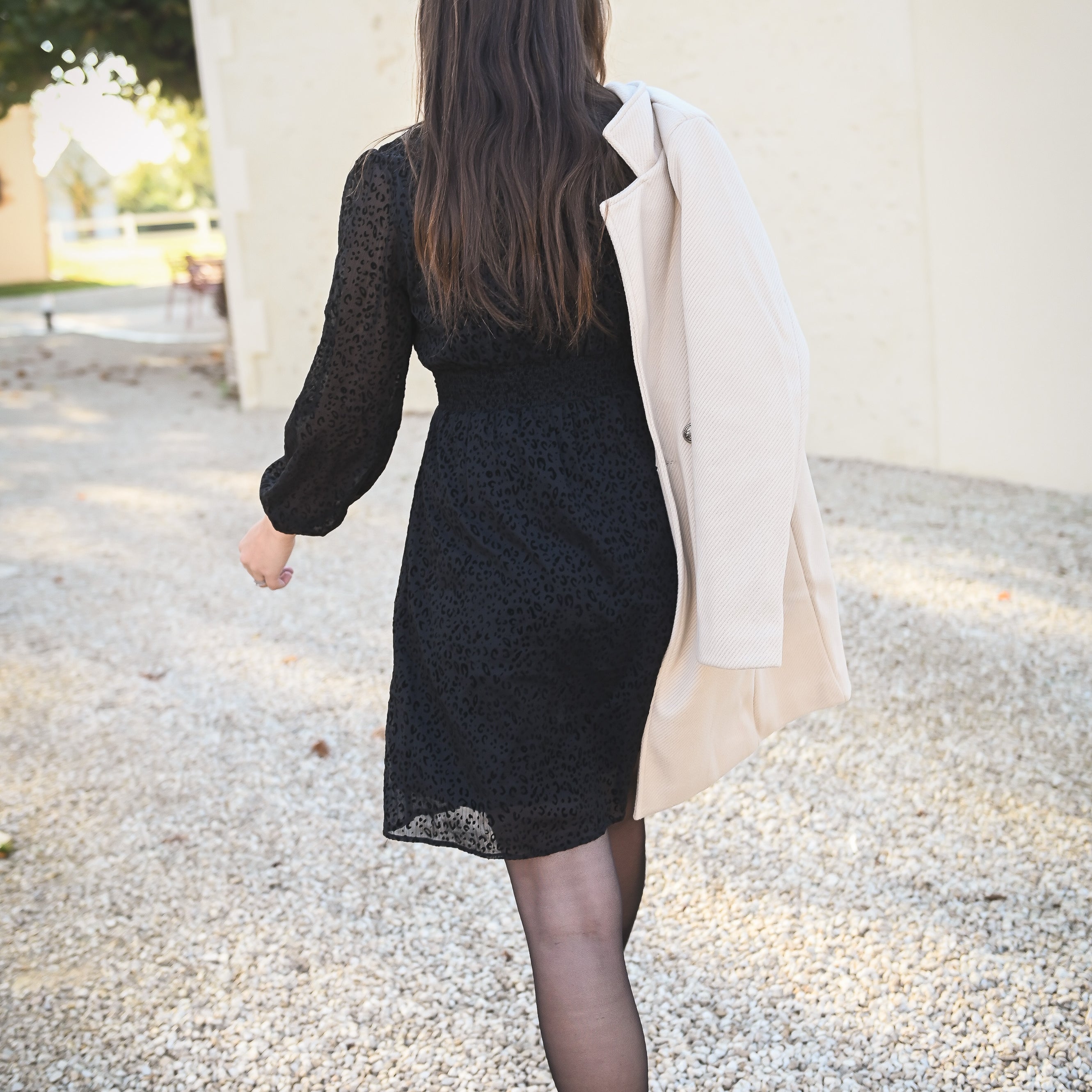 Robe manches longues noire la boutique de lydie