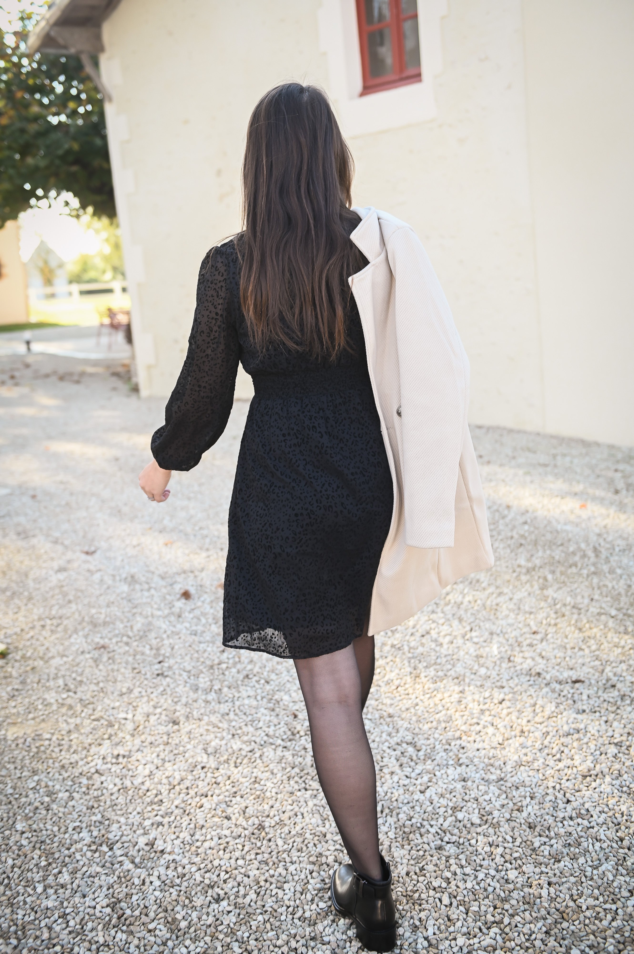 Robe manches longues noire la boutique de lydie