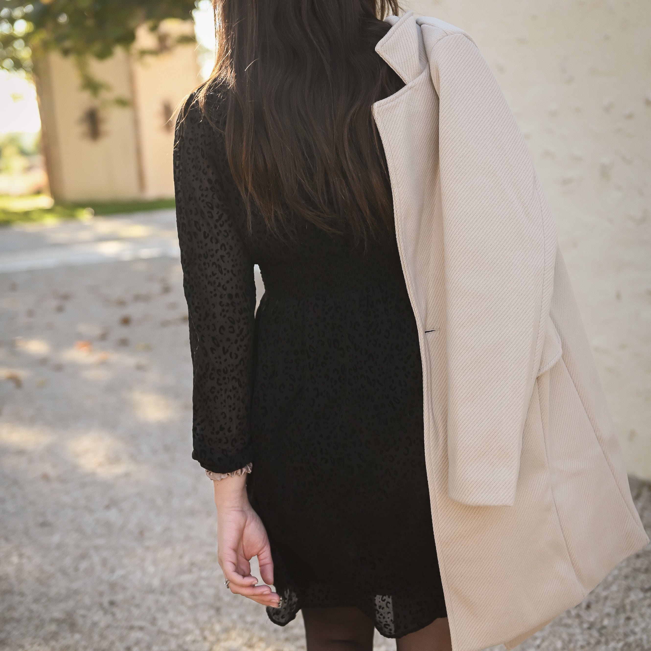 Robe manches longues noire la boutique de lydie