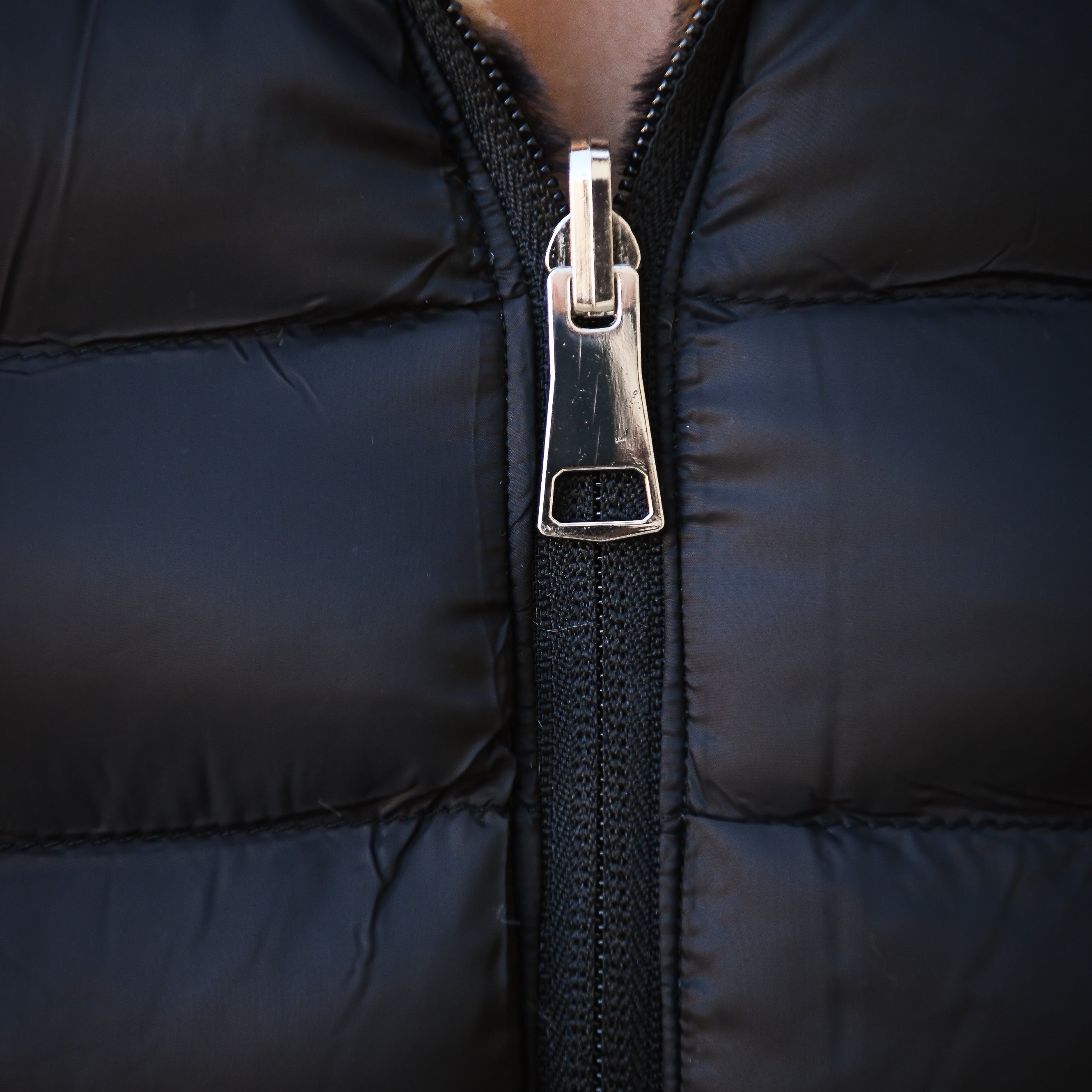 Doudoune réversible noir intérieur fourrure léopard la boutique de lydie