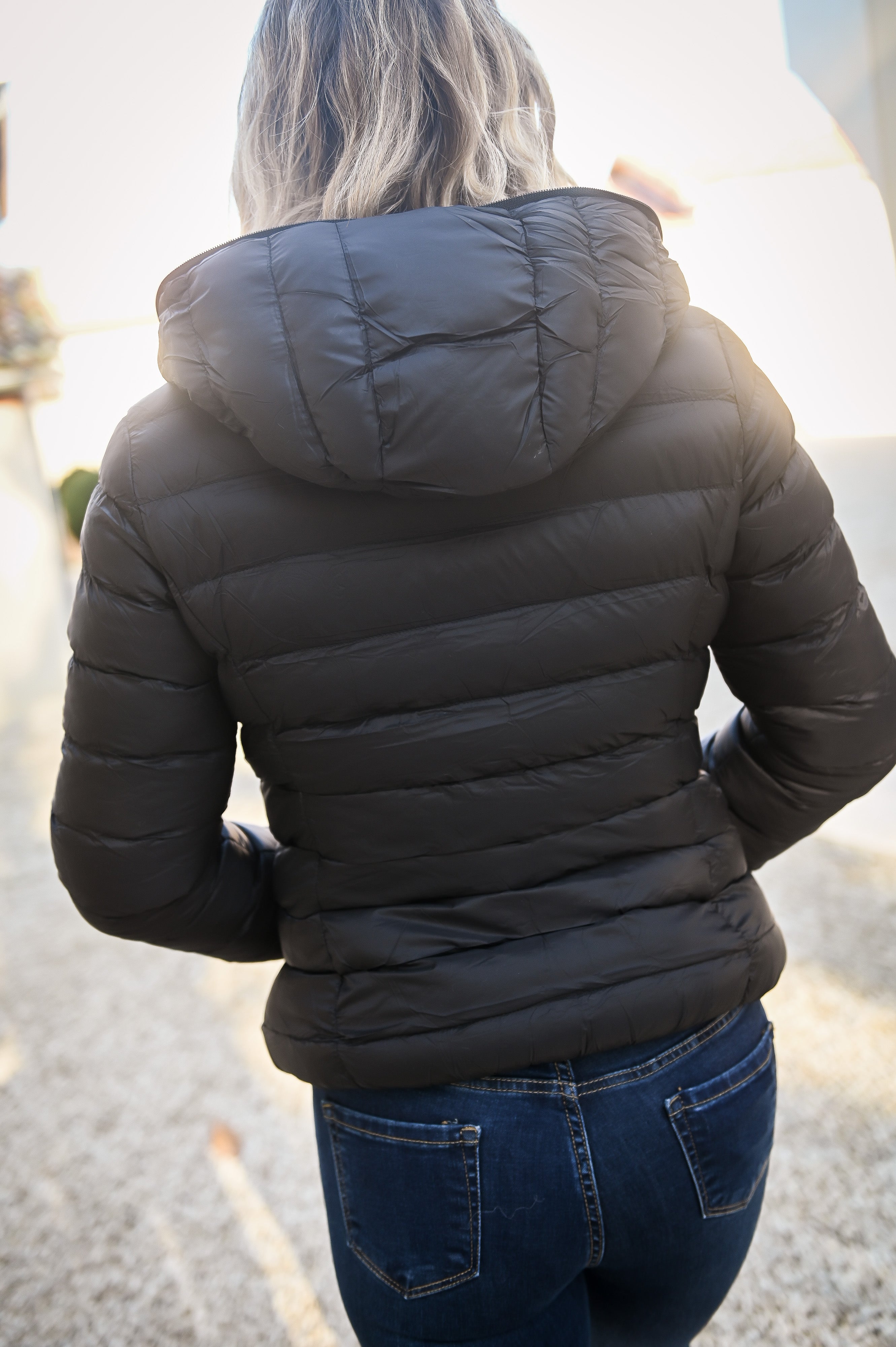 Doudoune réversible noir intérieur fourrure léopard la boutique de lydie