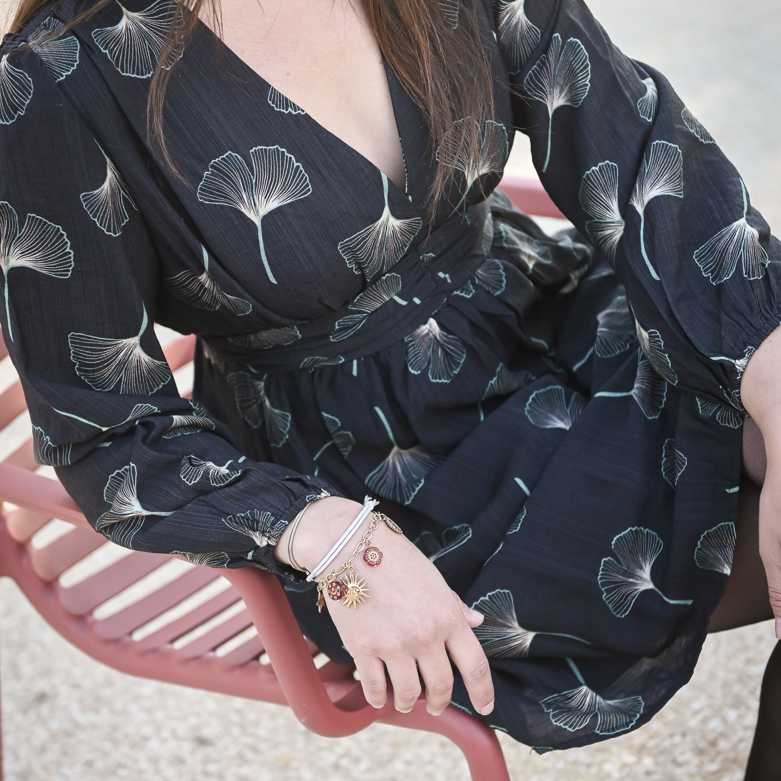 Robe manches longues gris foncé LA Boutique de lydie