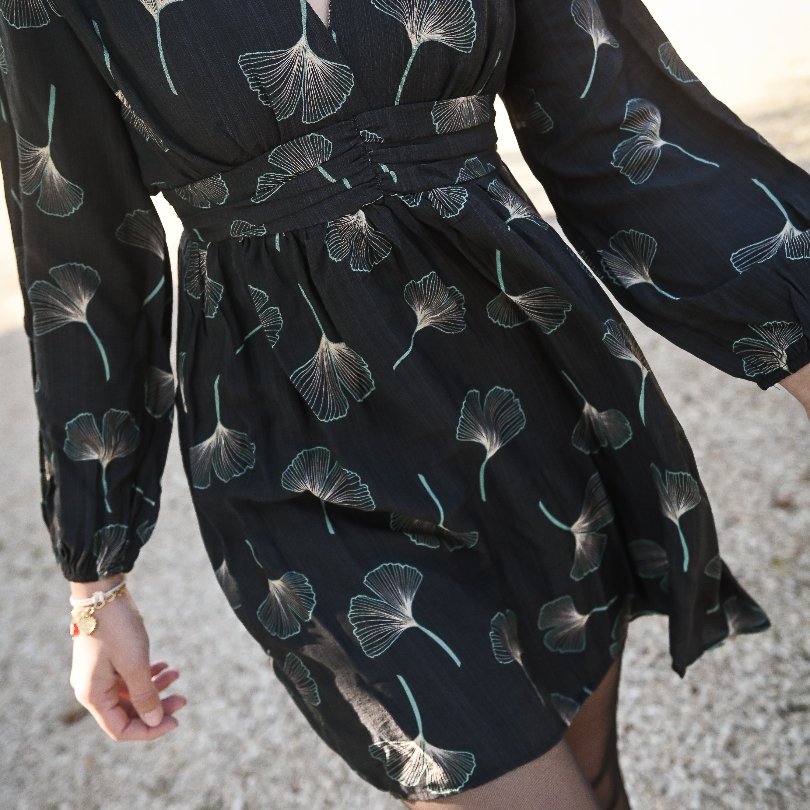 Robe manches longues gris foncé LA Boutique de lydie