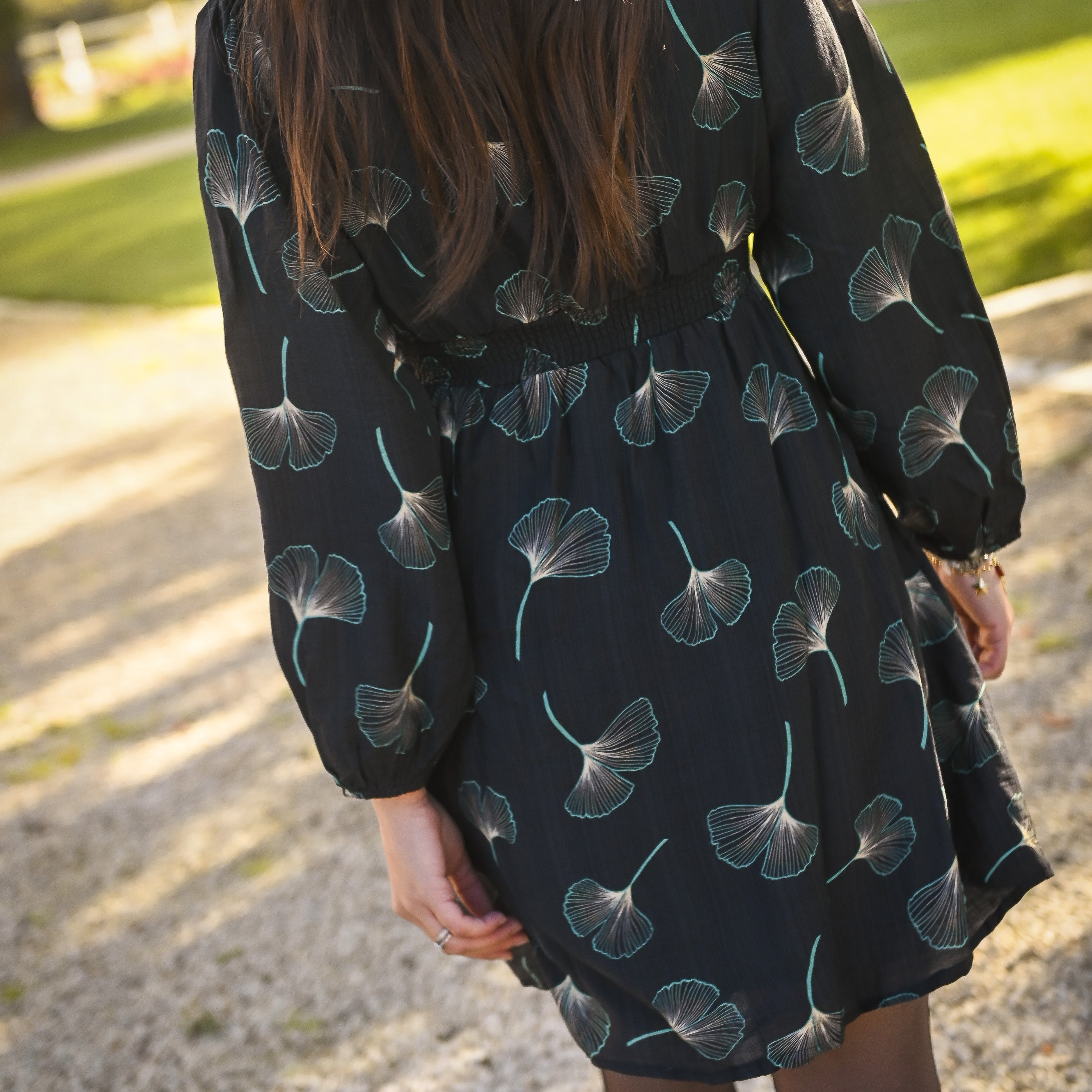 Robe manches longues gris foncé LA Boutique de lydie