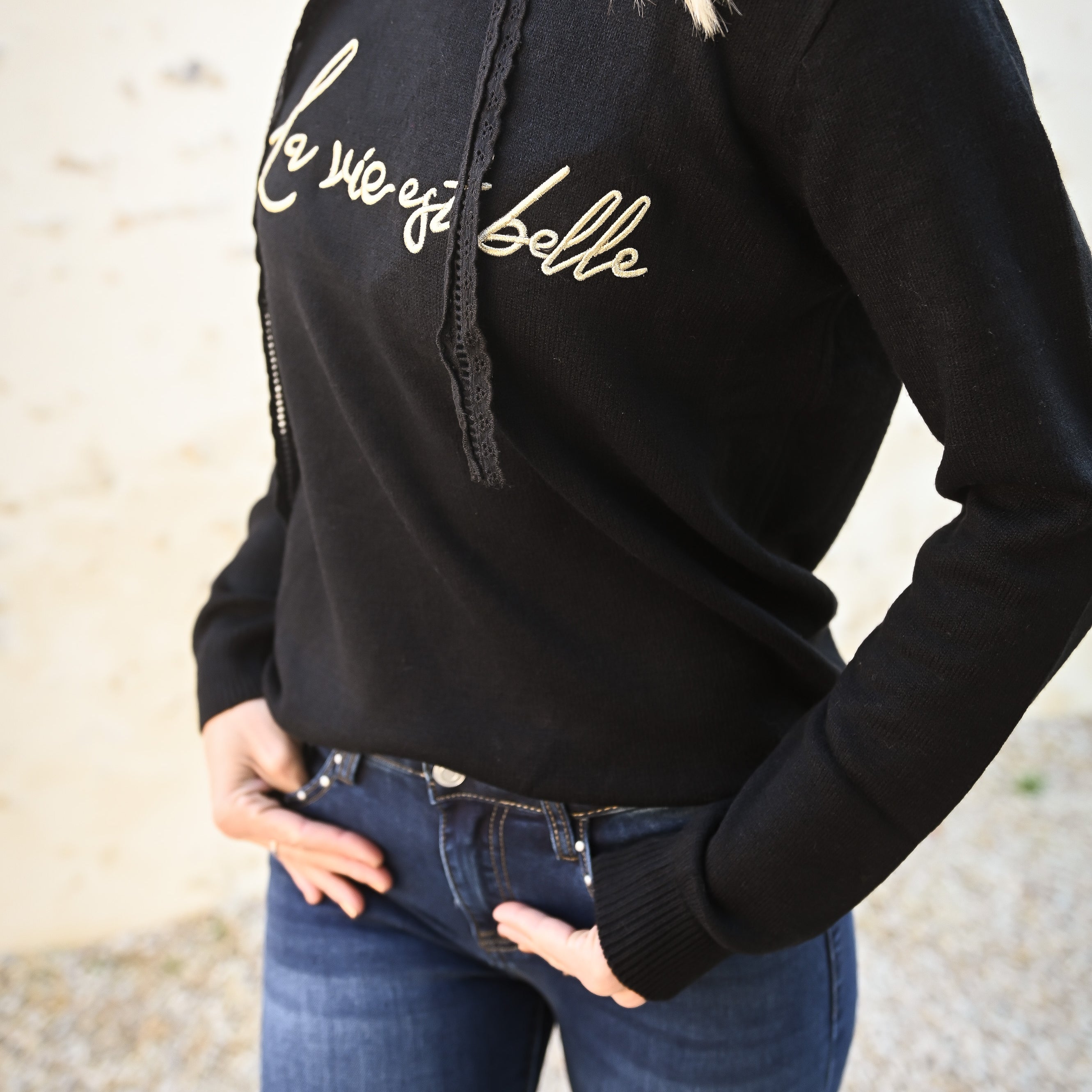 Sweat La vie est belle noir