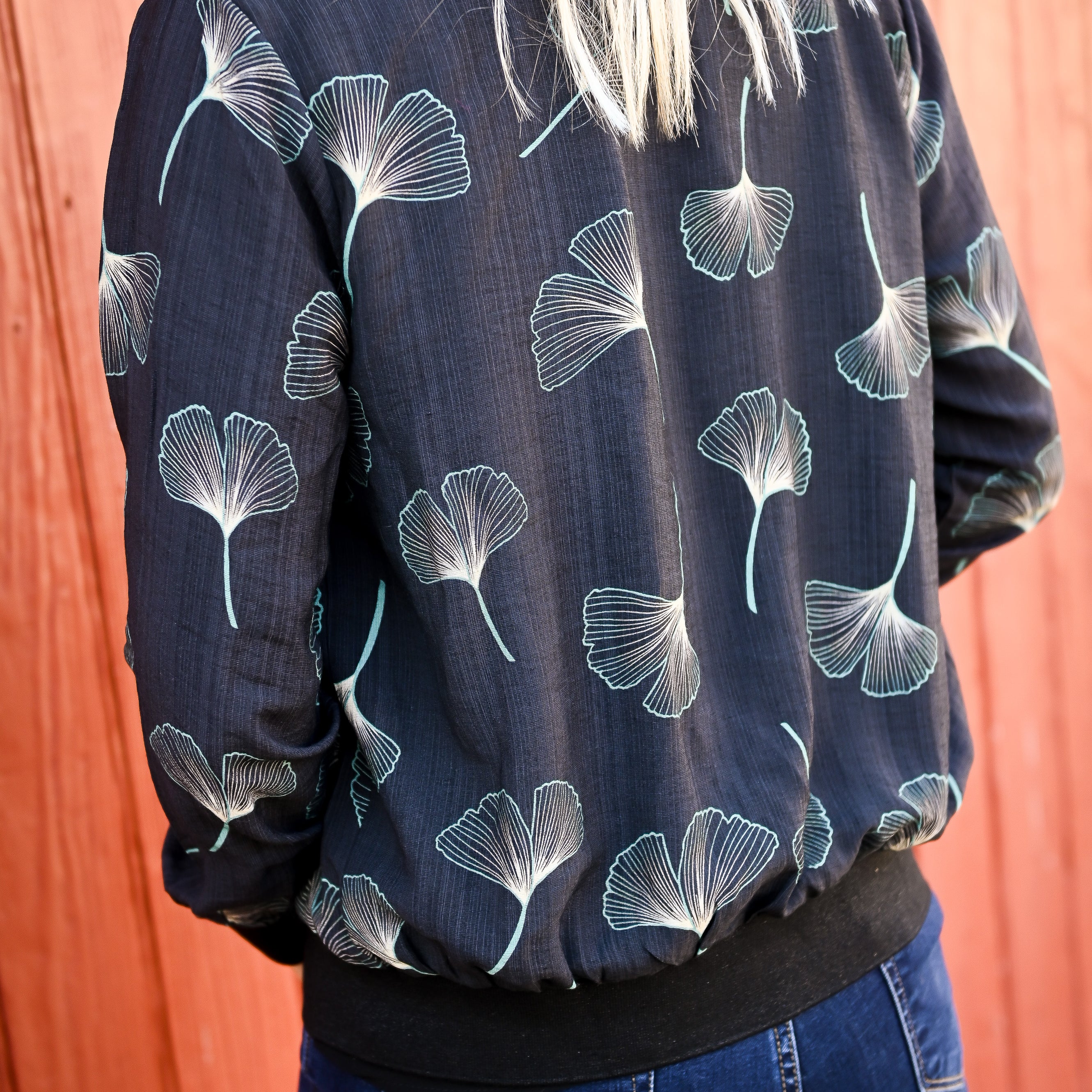 Bombers noir à motifs la boutique de lydie