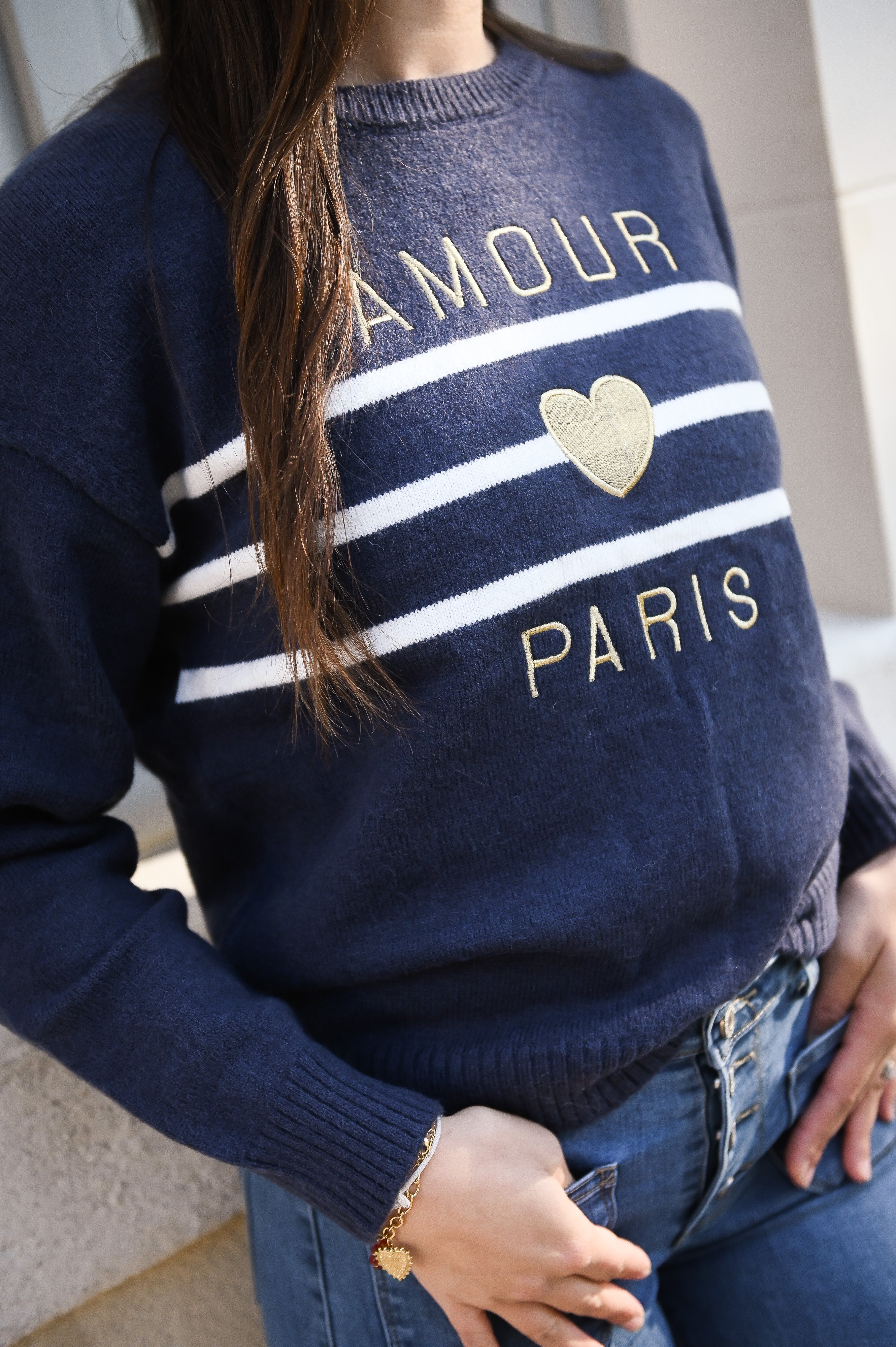 Pull Marine Amour Paris