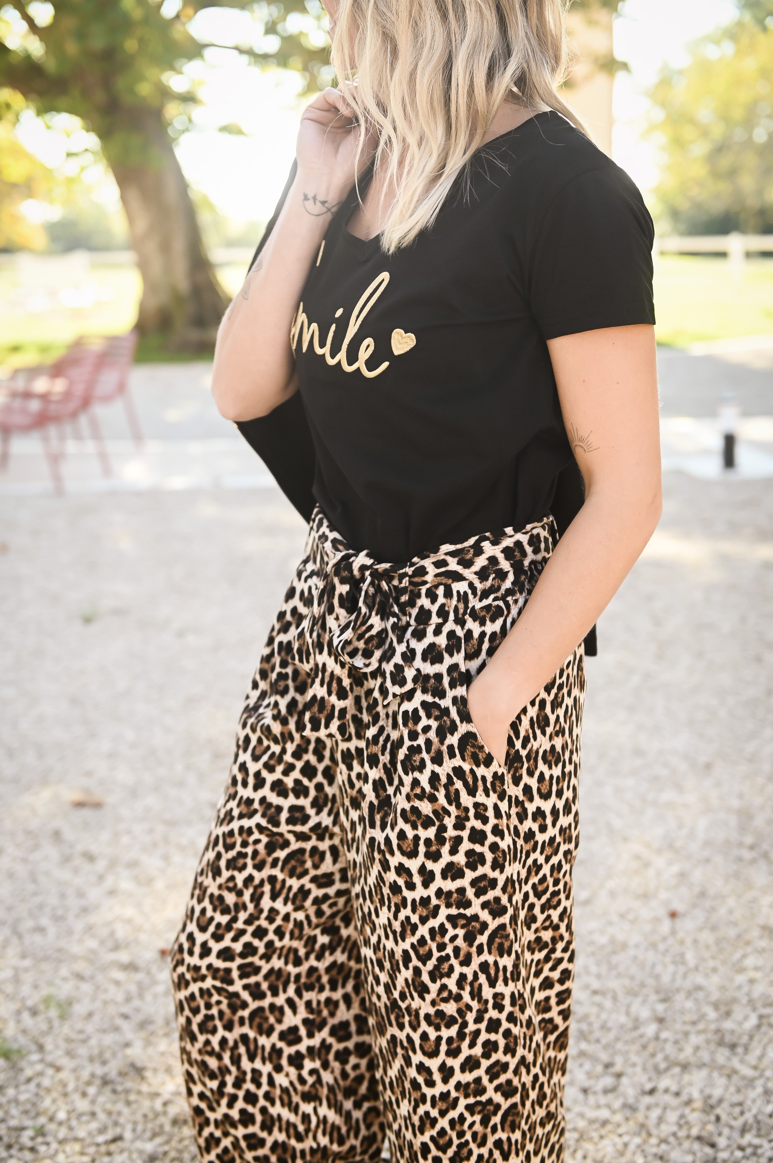 Pantalon large fluide léopard femme la boutique de lydie