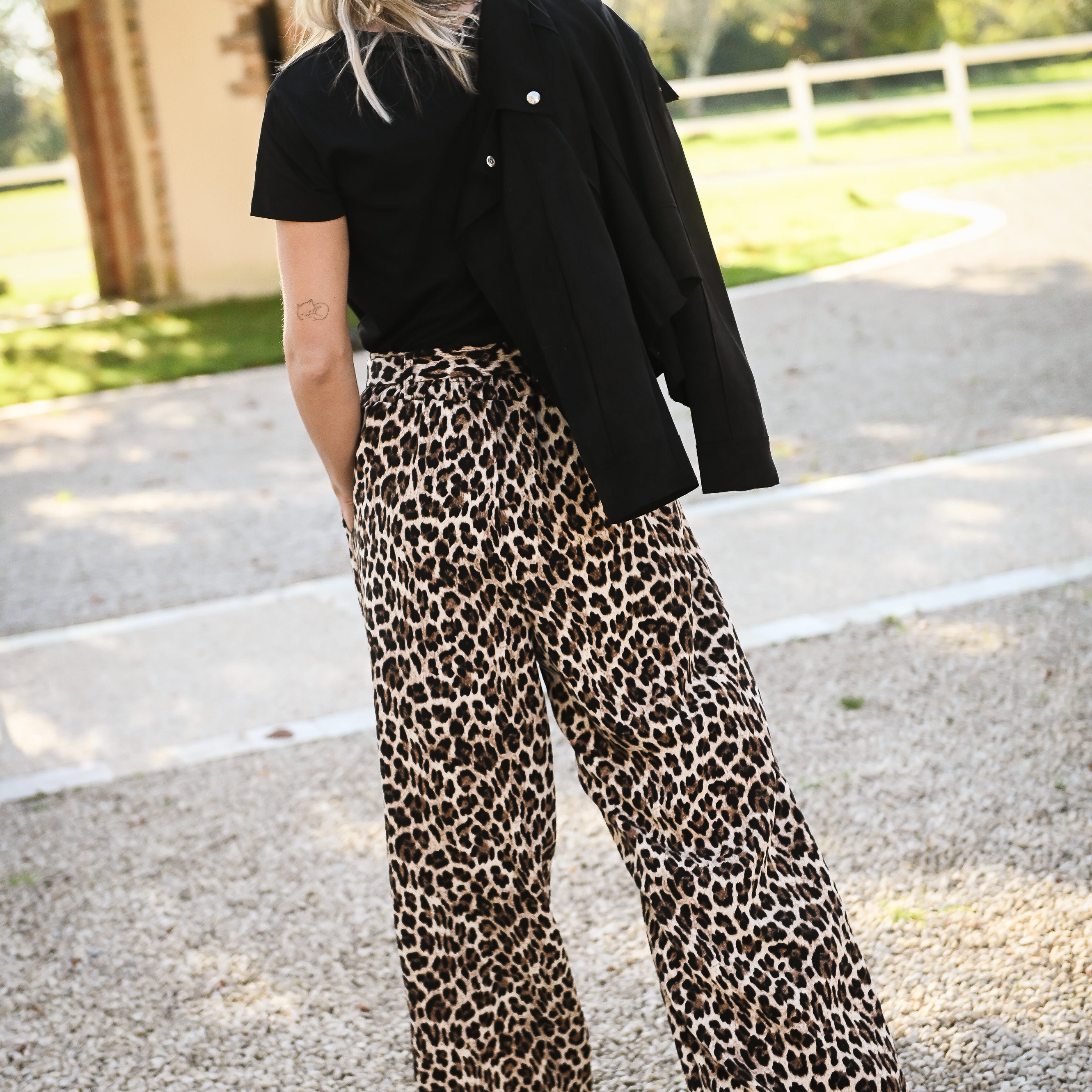 Pantalon large fluide léopard femme la boutique de lydie