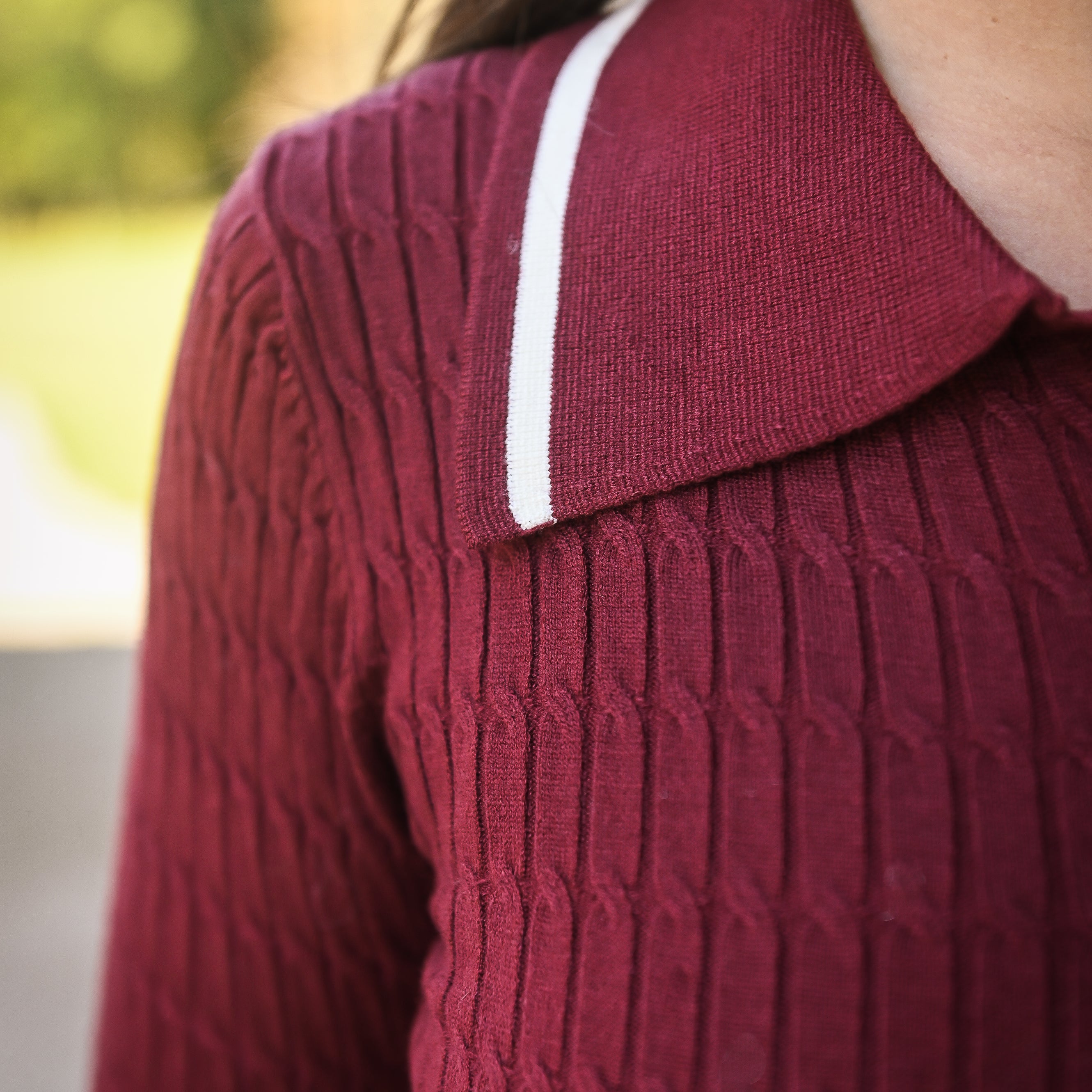 Pull fin bordeaux avec col à revers la boutique de lydie