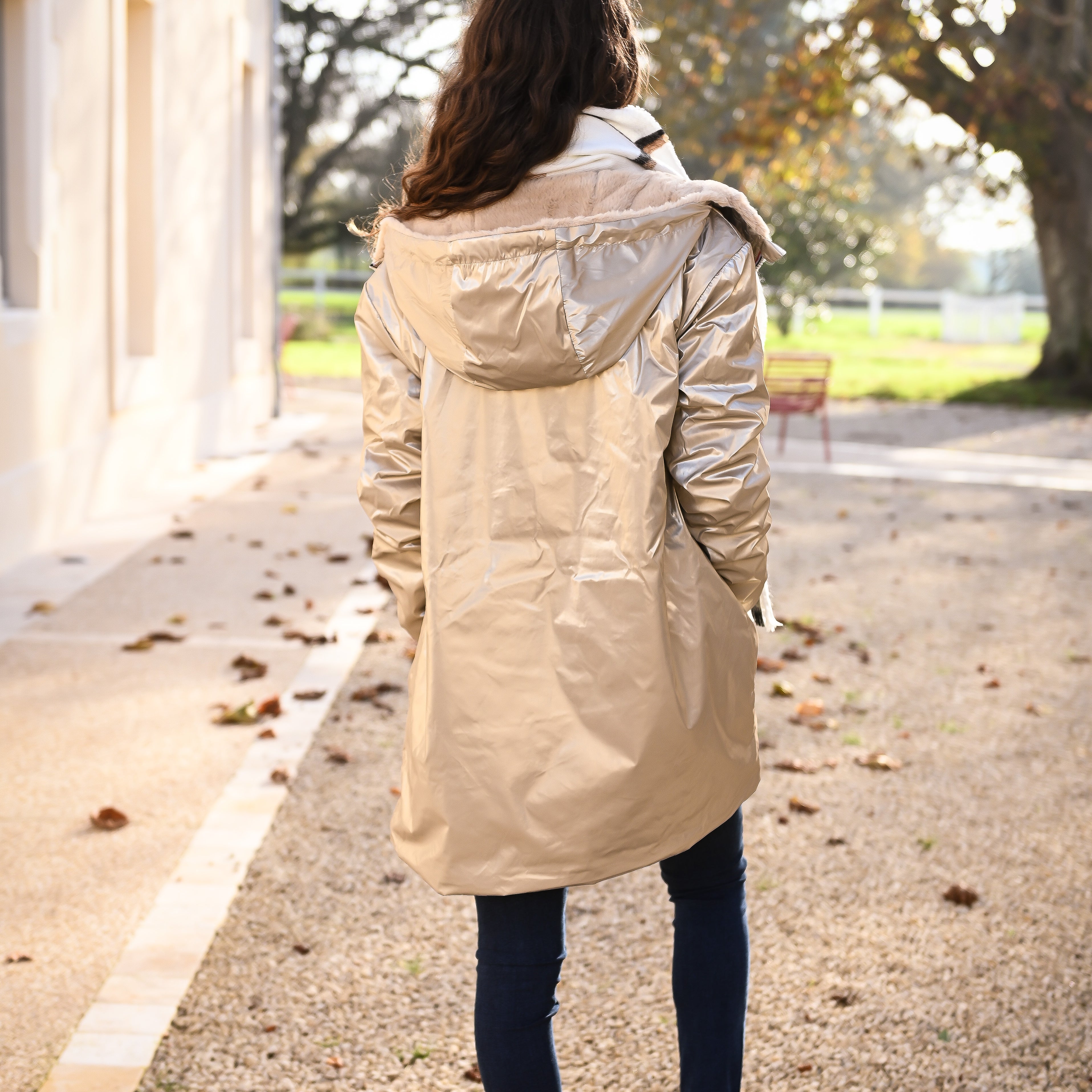 parka or reversible femme mi long la boutique de lydie