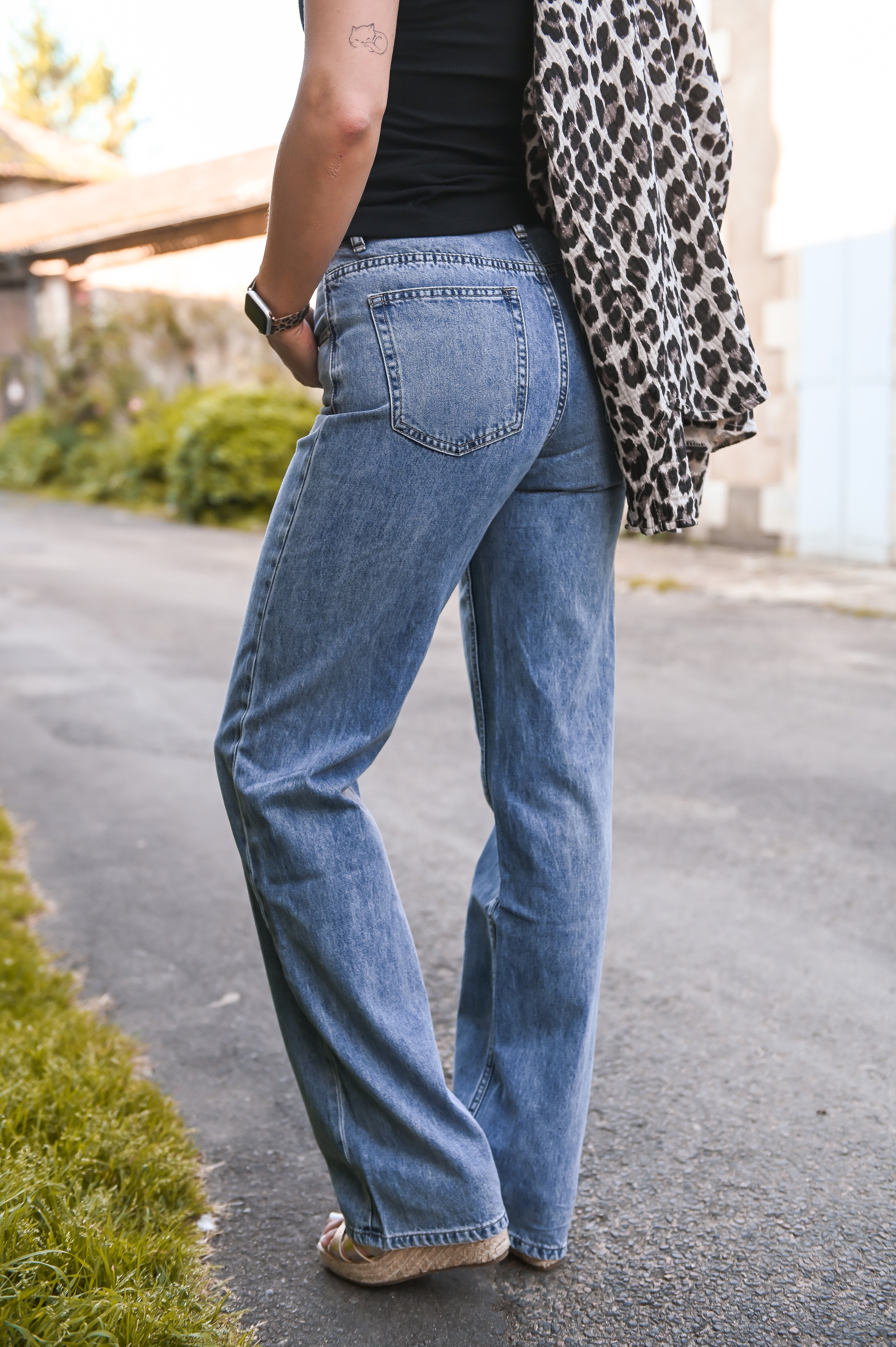 wide leg bleu foncé femme