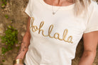 T-shirt Oohlala Blanc brodé doré
