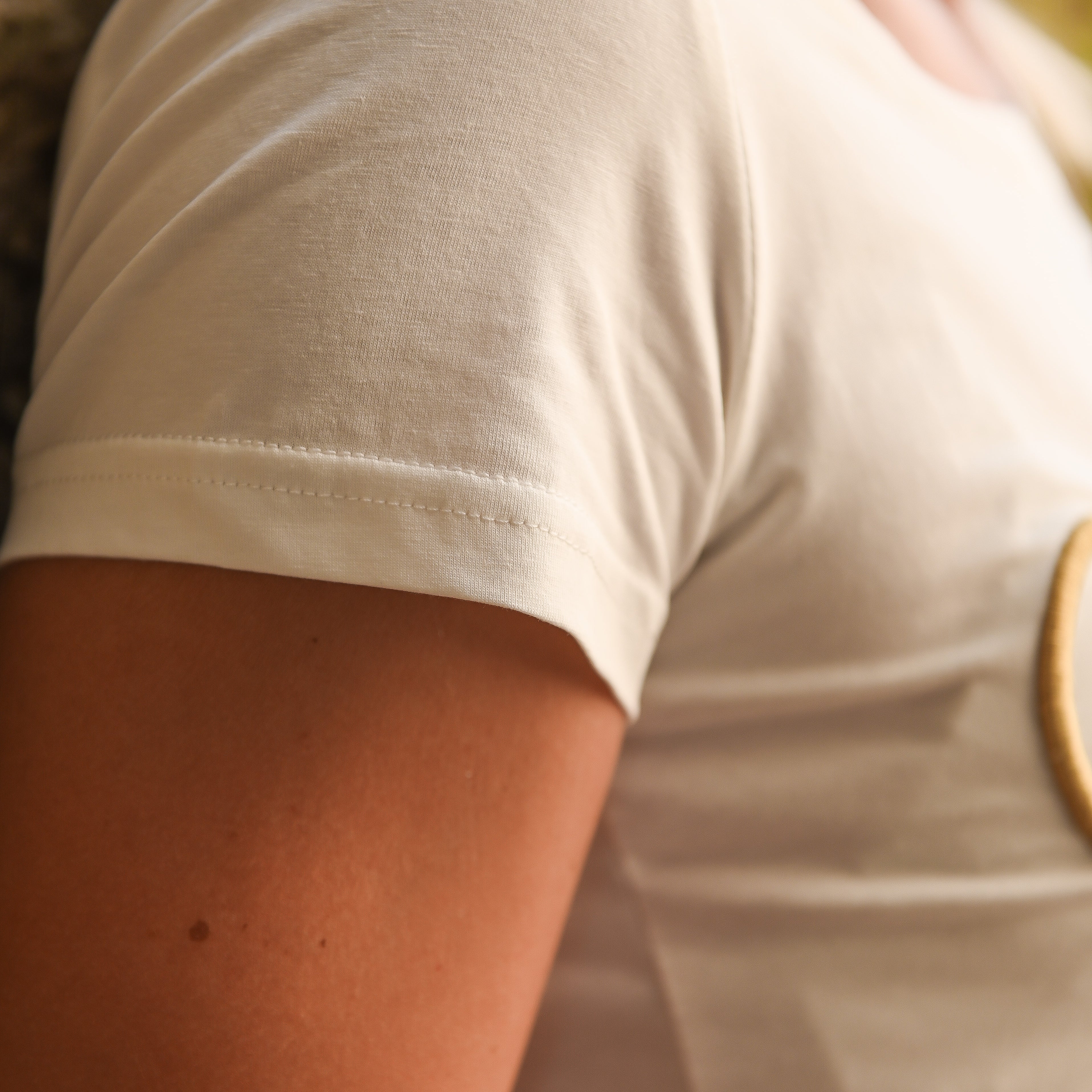 T-shirt Oohlala Blanc brodé doré