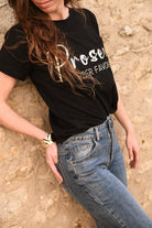 t-shirt noir Prosecco femme