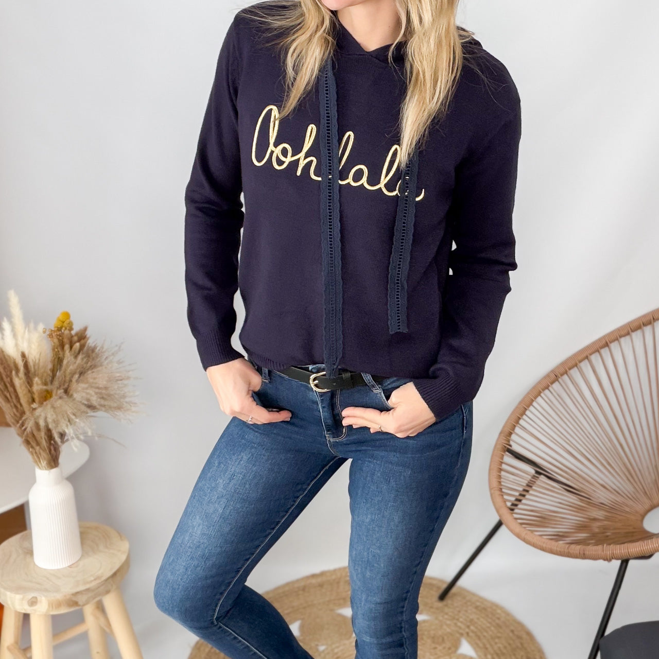 Pull Sweat à Capuche "Oohlala" – Marine la boutique de lydie
