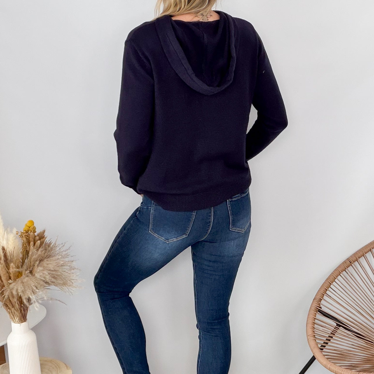 Pull Sweat à Capuche "Oohlala" – Marine