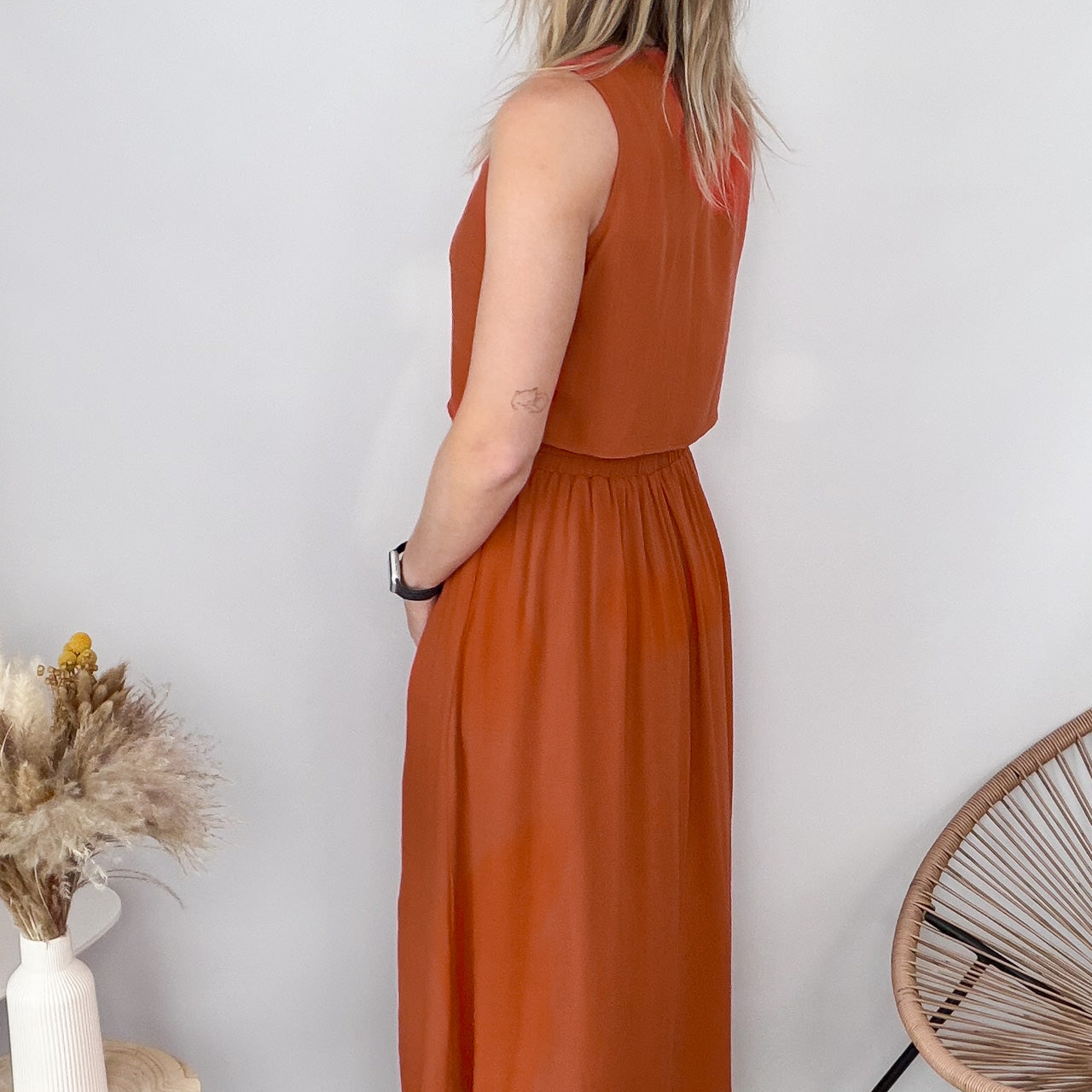 Ensemble Jupe & Crop Top Sonia – Terracotta