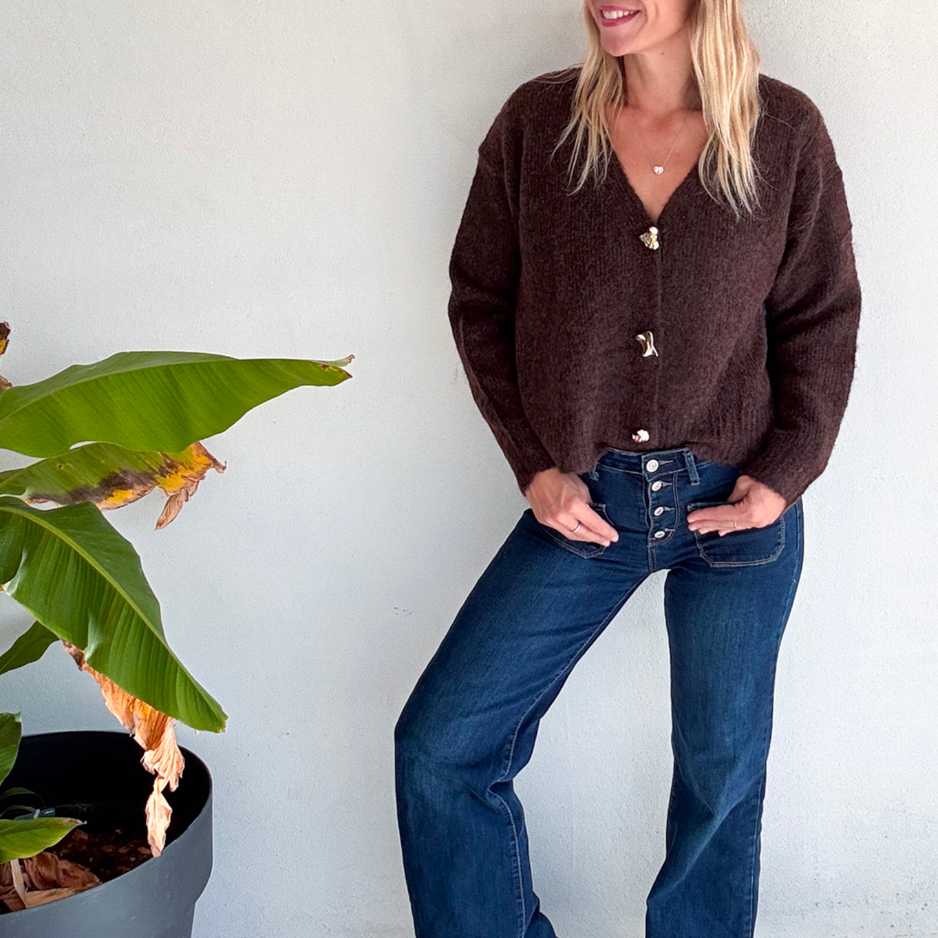 Gilet couleur marron café