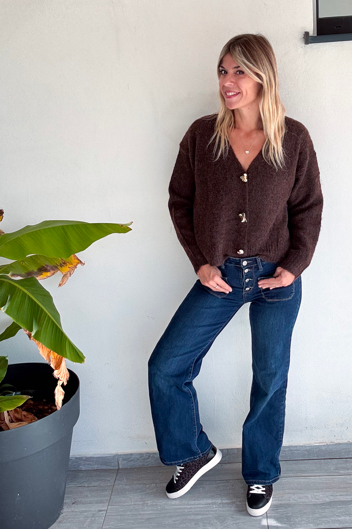 Gilet couleur marron café