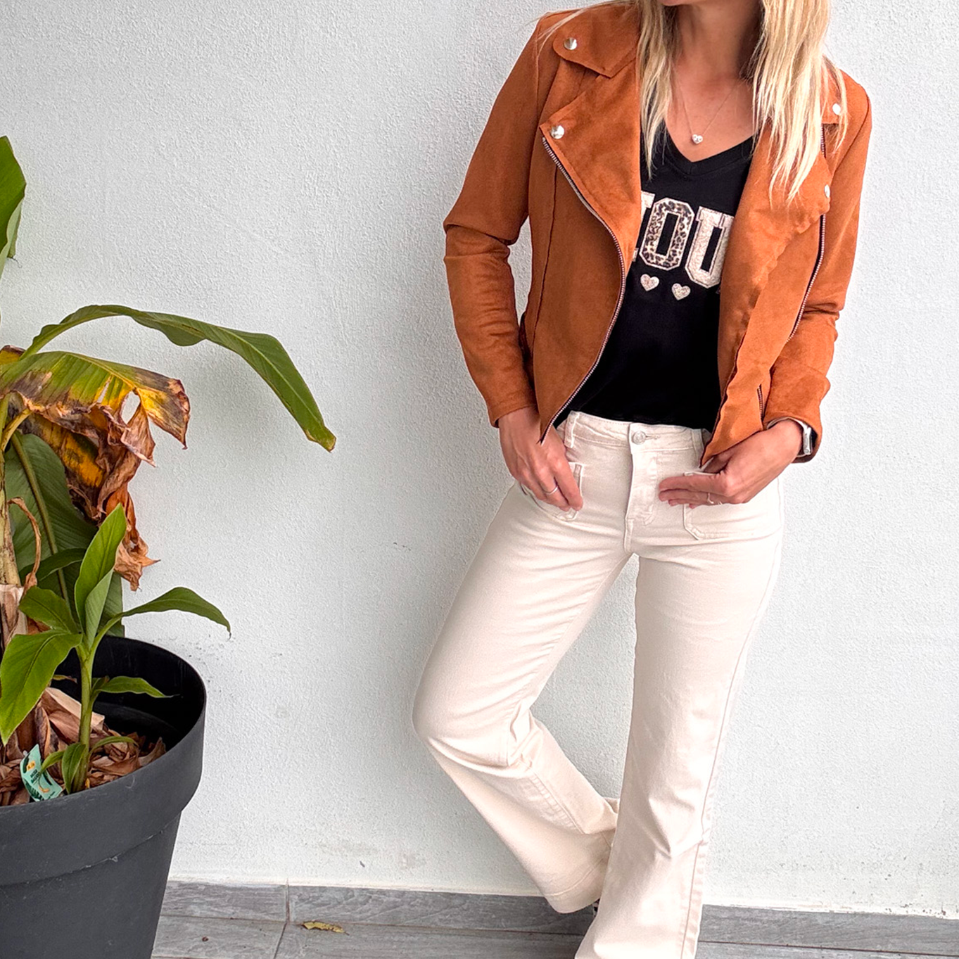 Pantalon Wide Leg beige clair la boutique de lydie