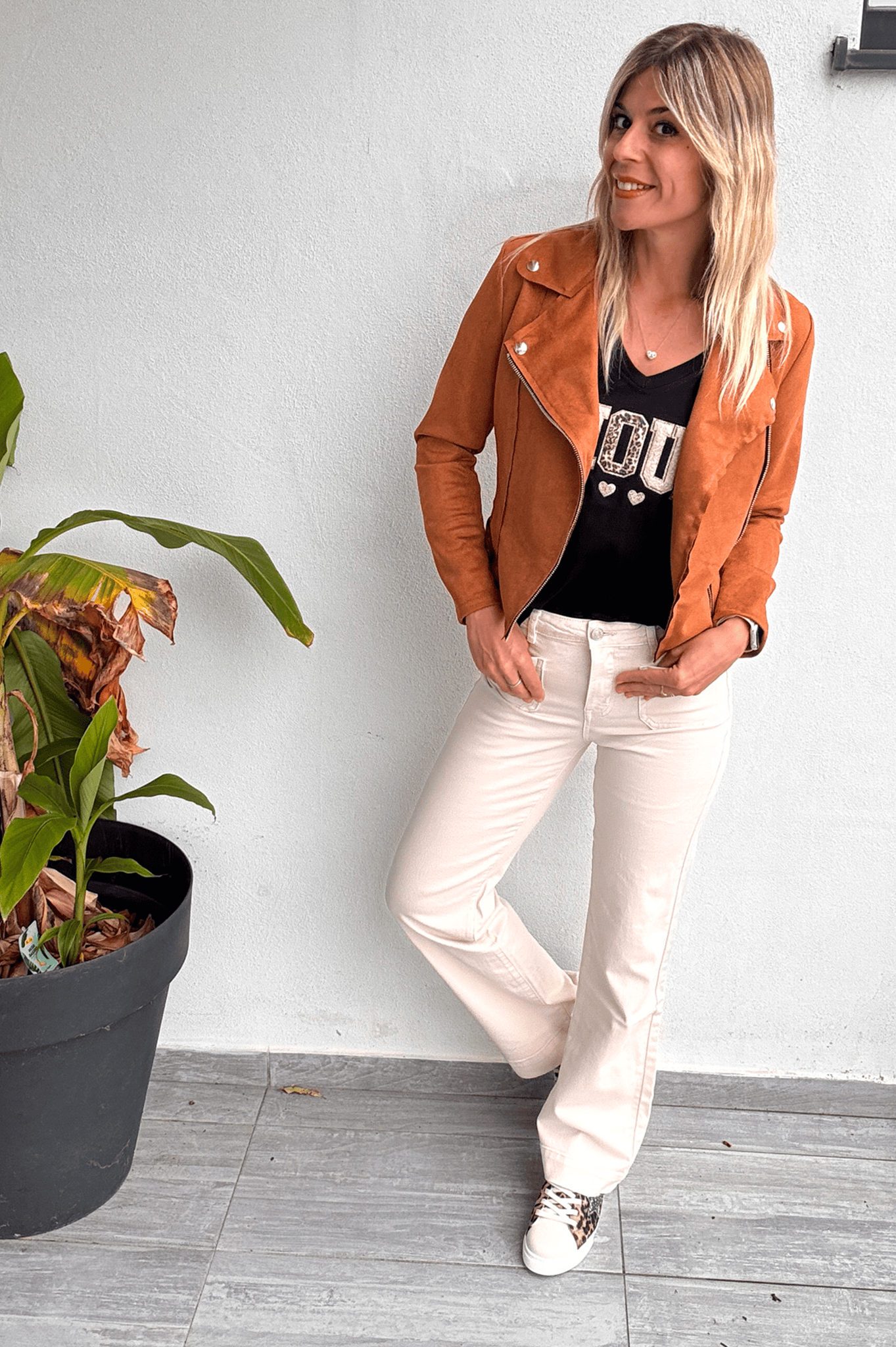 Pantalon Wide Leg beige clair la boutique de lydie