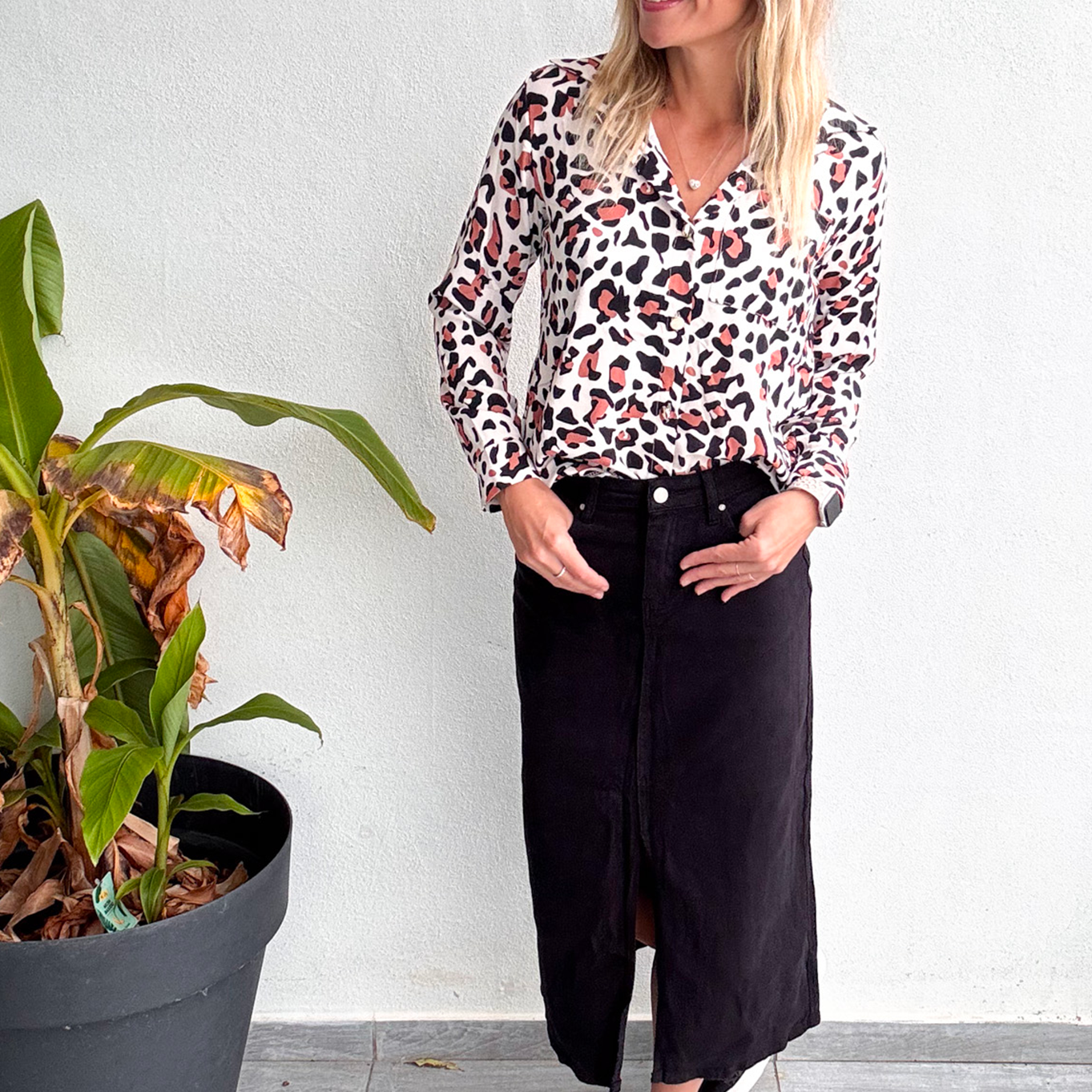 Jupe longue fendu noire