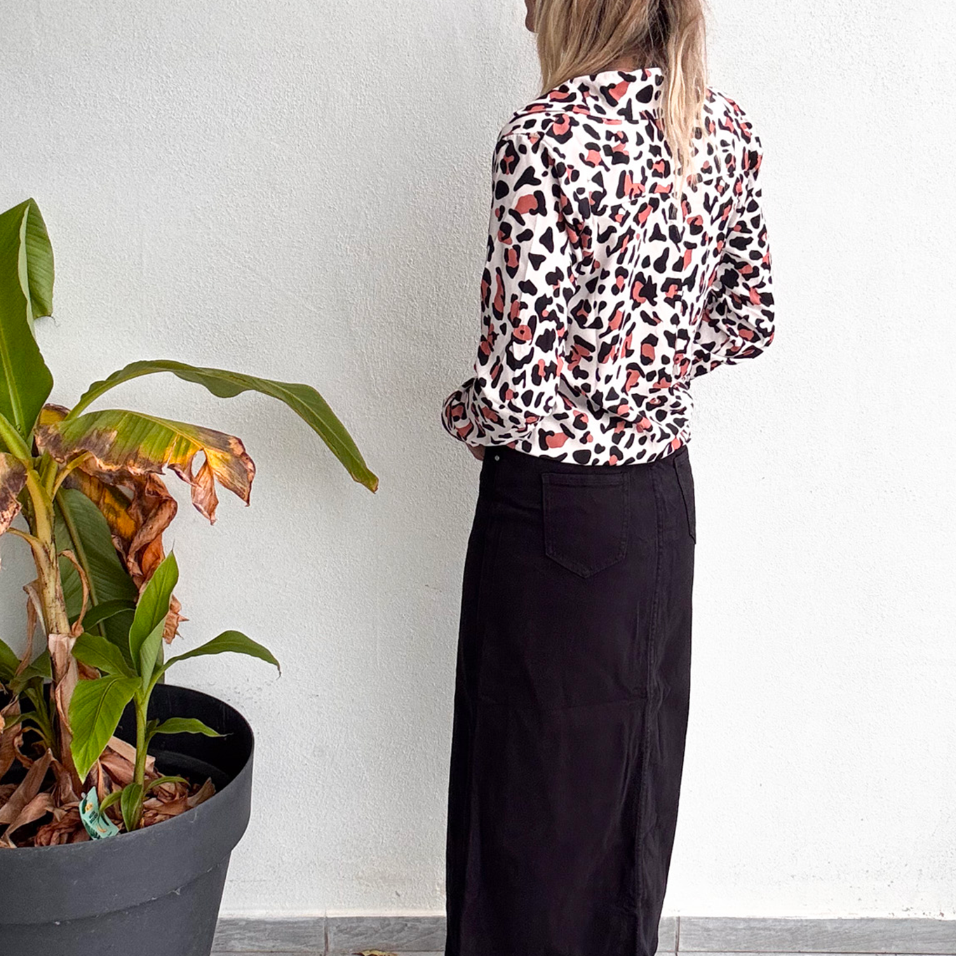 Jupe longue fendu noire