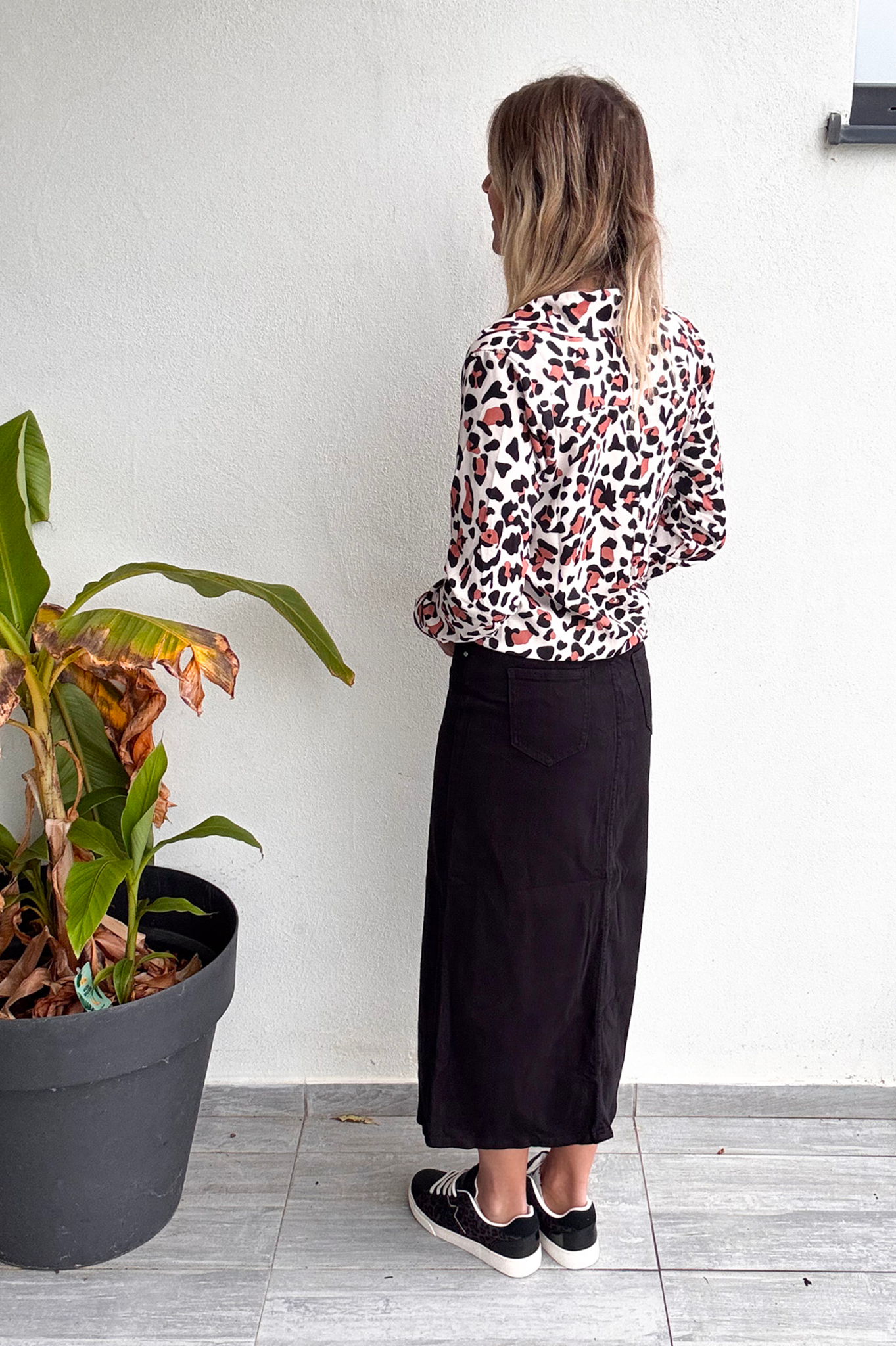 Jupe longue fendu noire