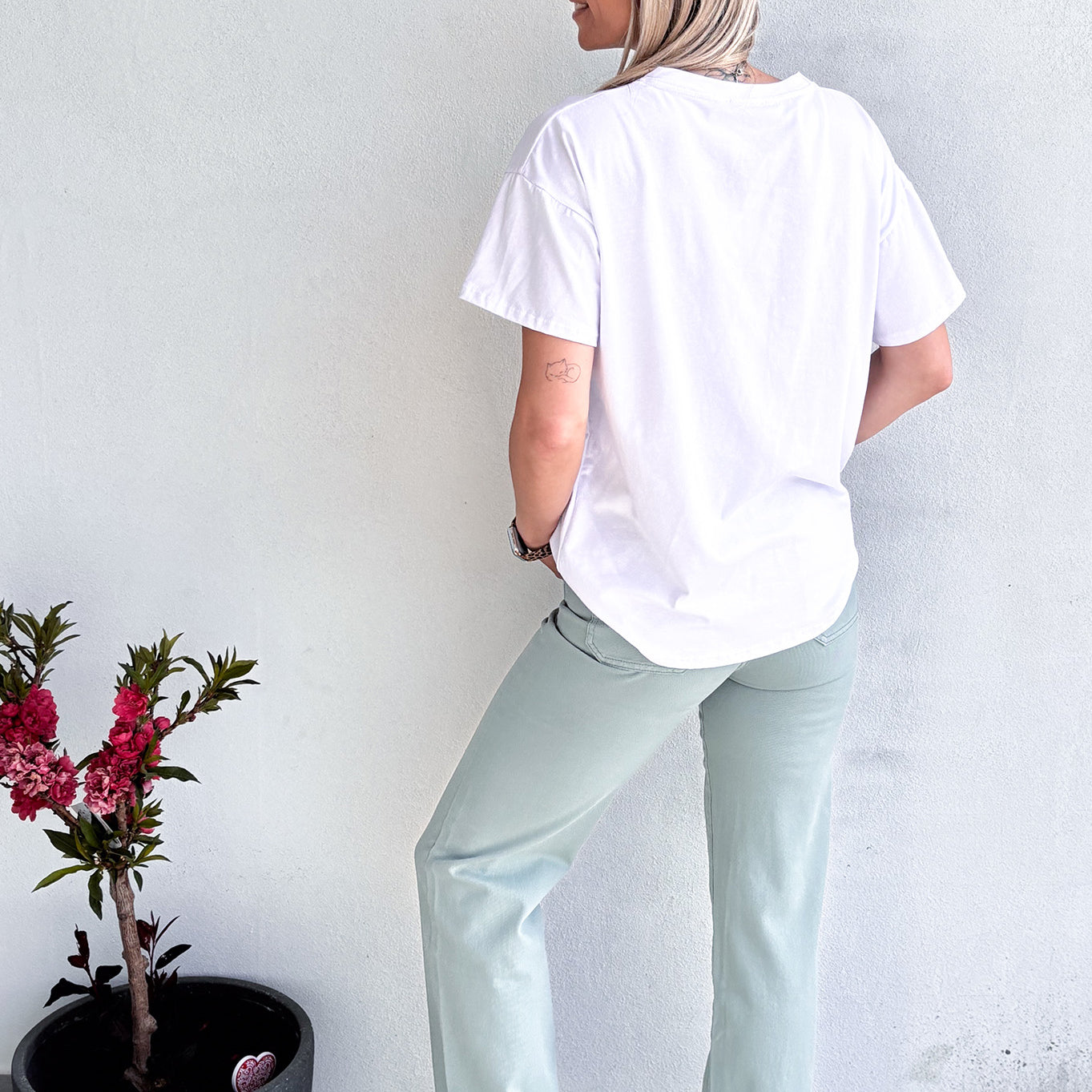 T-shirt blanc MORE AMORE