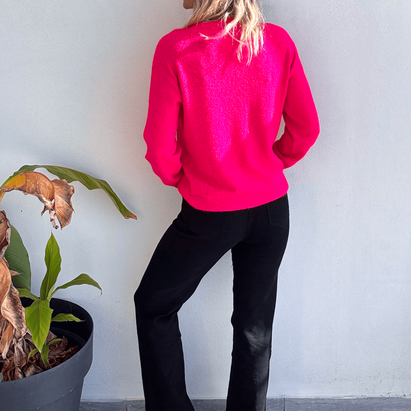 Pull fuchsia femme