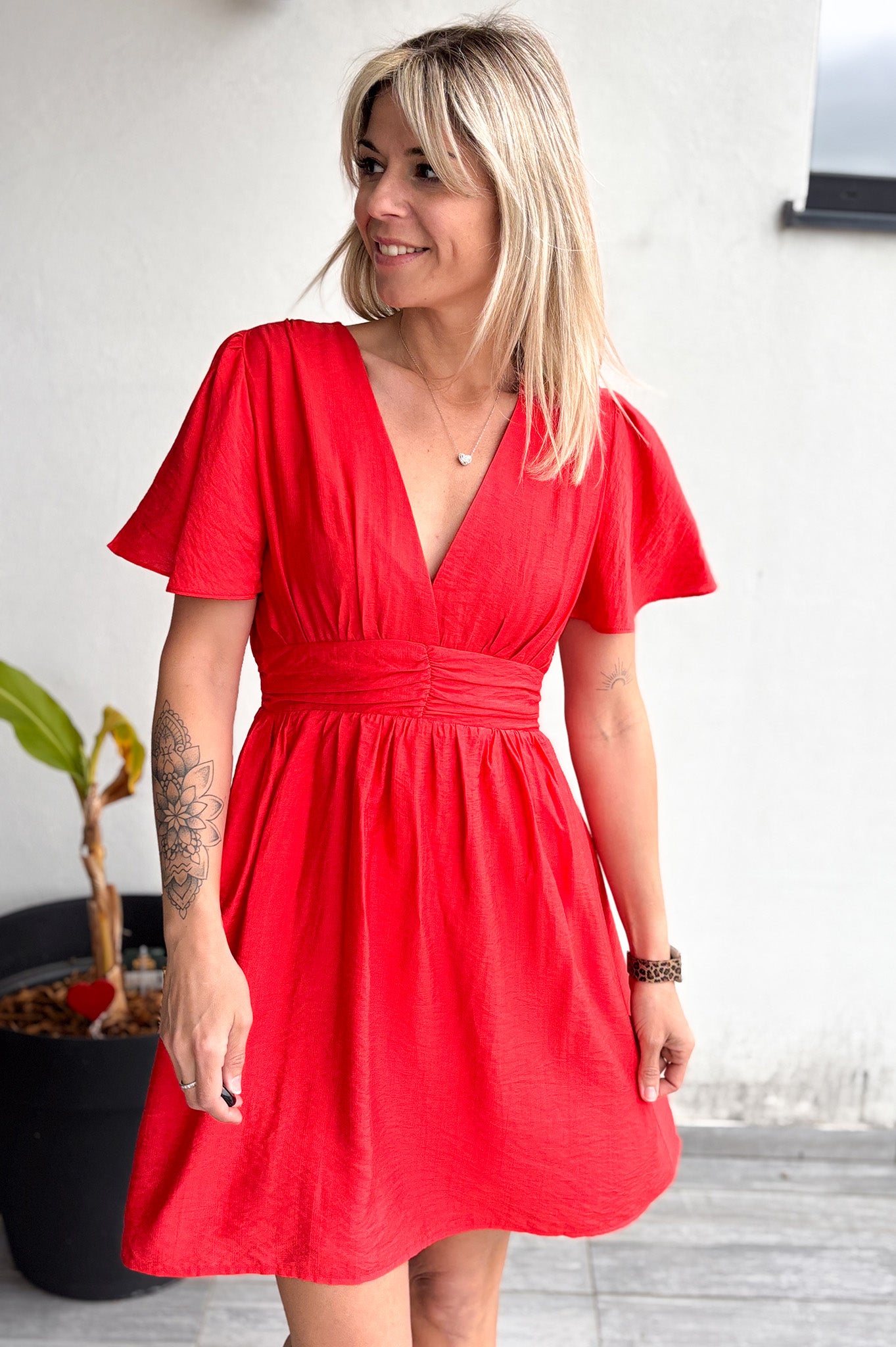 Robe courte corail la boutique de lydie